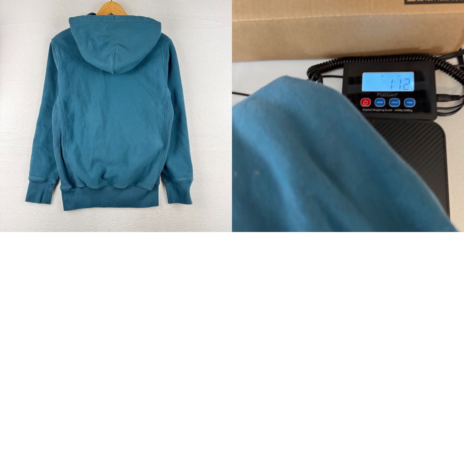 J.Crew VINTAGE J.CREW Hoodie Mens XS Teal Thick Heavyweight Pullover Jacket Fleece Cotton Long Sleeve Size US XS / EU 42 / 0 - 8 Thumbnail