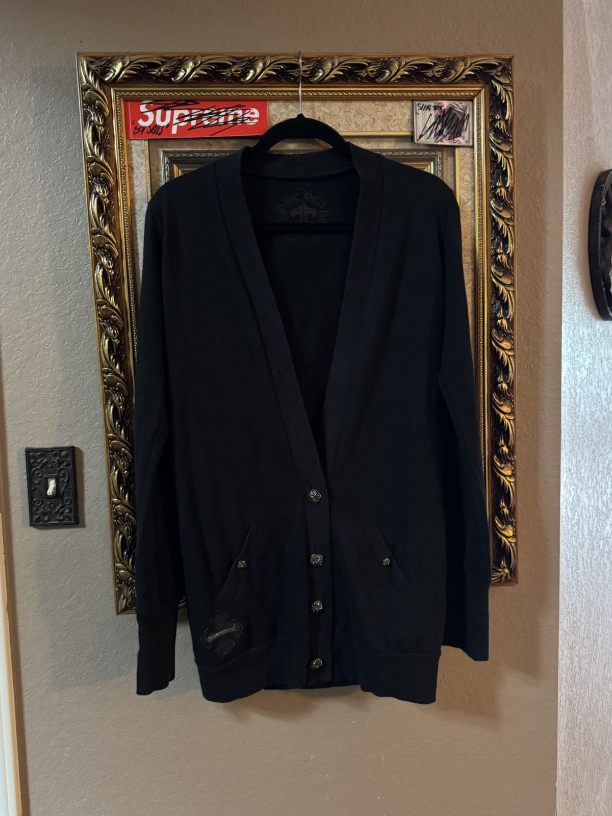 Chrome Hearts Chrome Hearts Button Up Leather Patch Cardigan Size US M / EU 48-50 / 2 - 1 Thumbnail