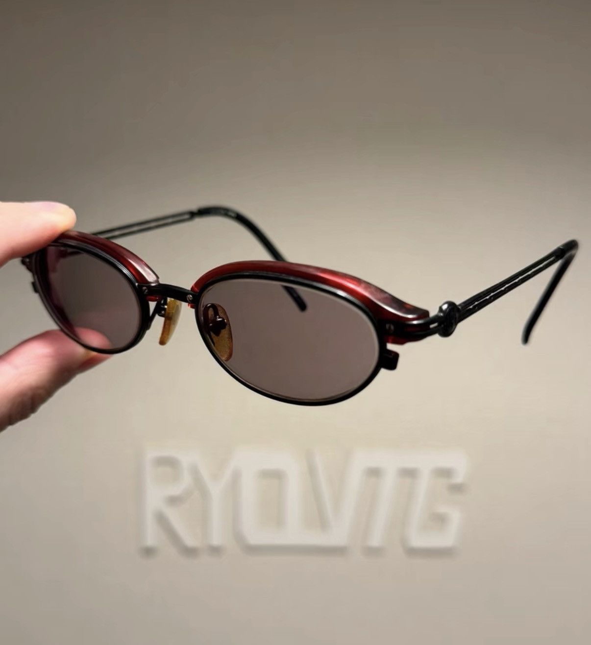 Jean Paul Gaultier Jean Paul Gaultier Lens Mechanical Arm Oval Sunglasses K23 Size ONE SIZE - 1 Thumbnail