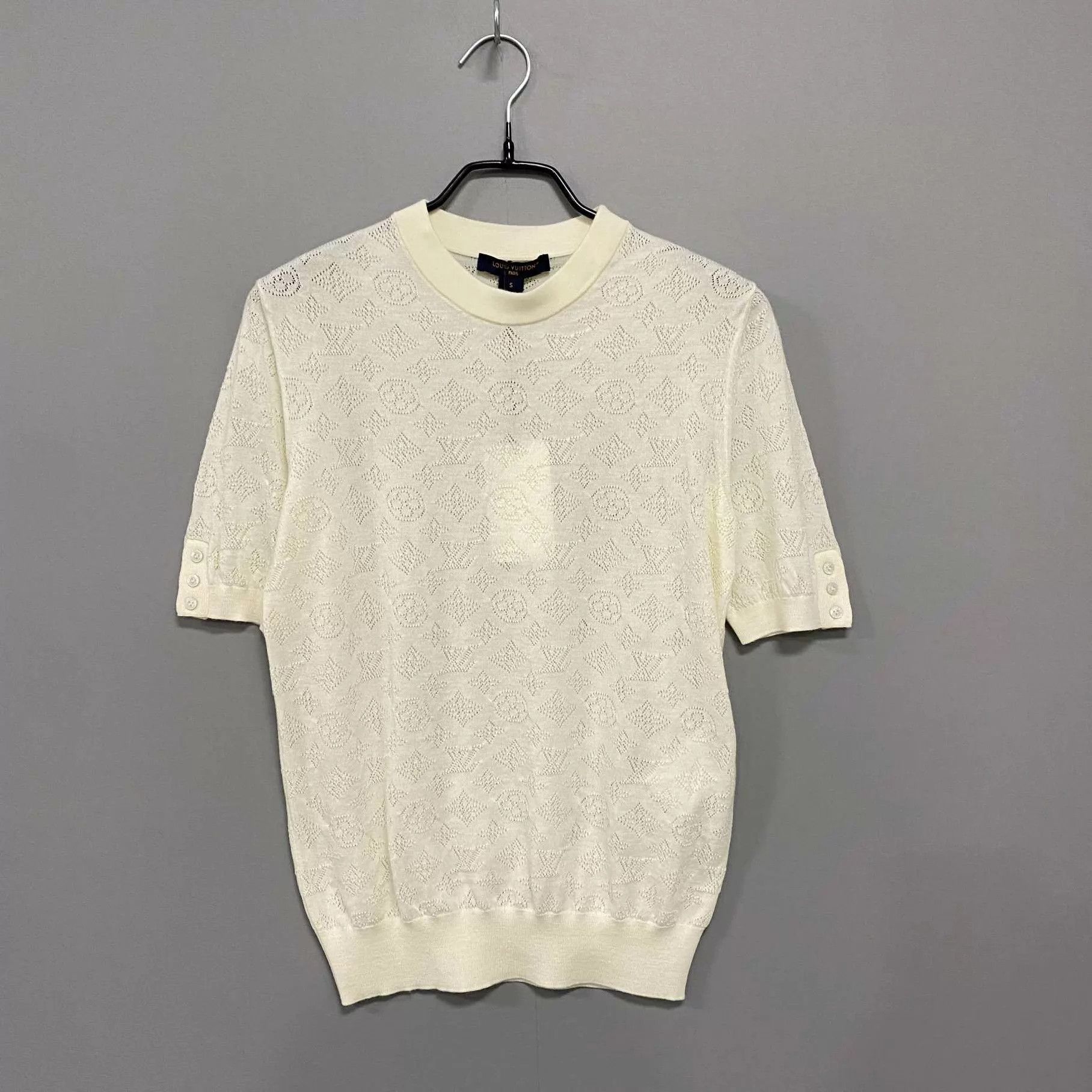 Louis Vuitton LV 26 Allover Hollow Knit Short Sleeve Top Size S / US 4 / IT 40 - 1 Thumbnail