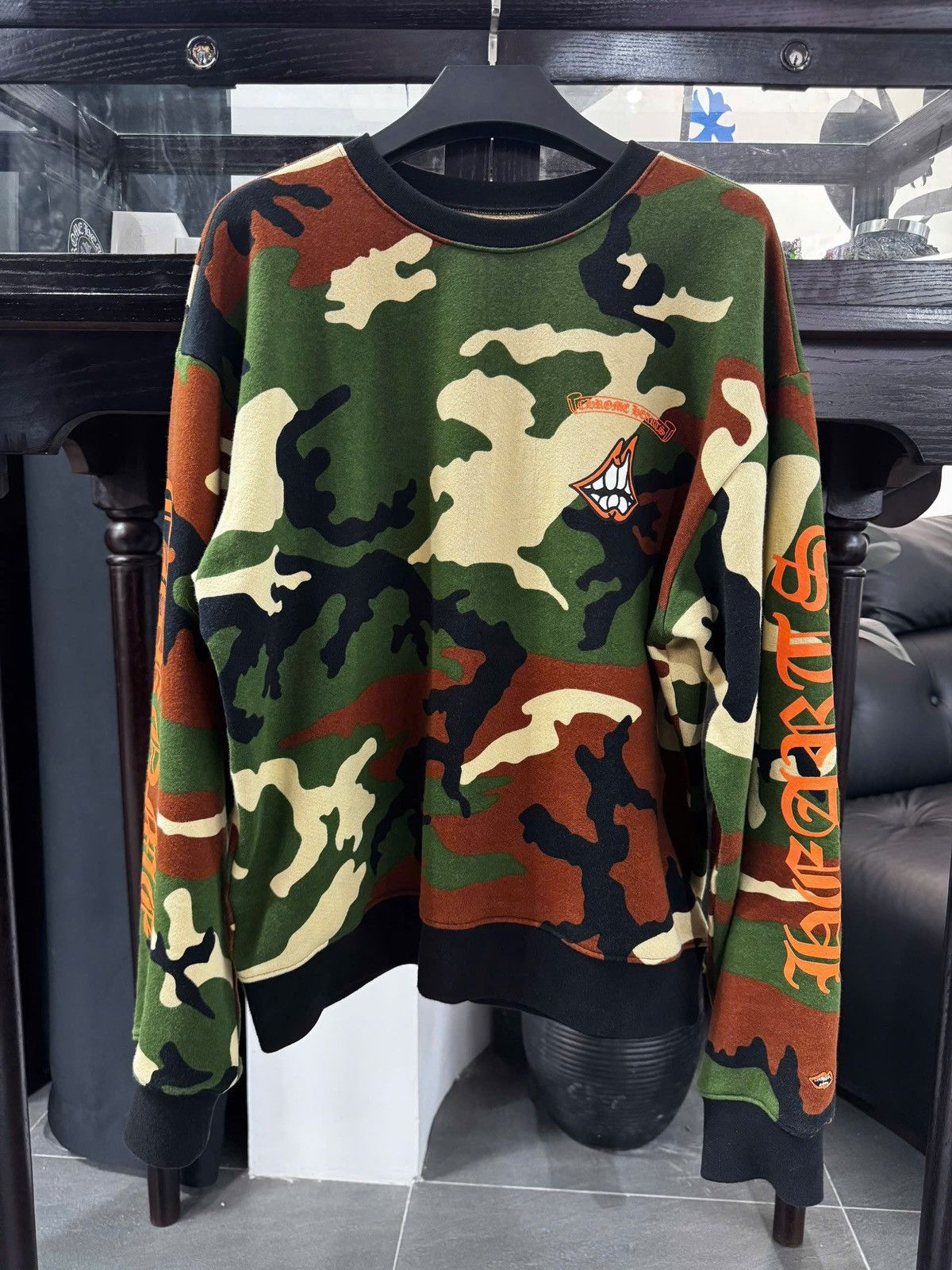 Chrome Hearts Chrome Hearts x Matty Boy CAUTION Crewneck 'Camo' Size US L / EU 52-54 / 3 - 1 Thumbnail