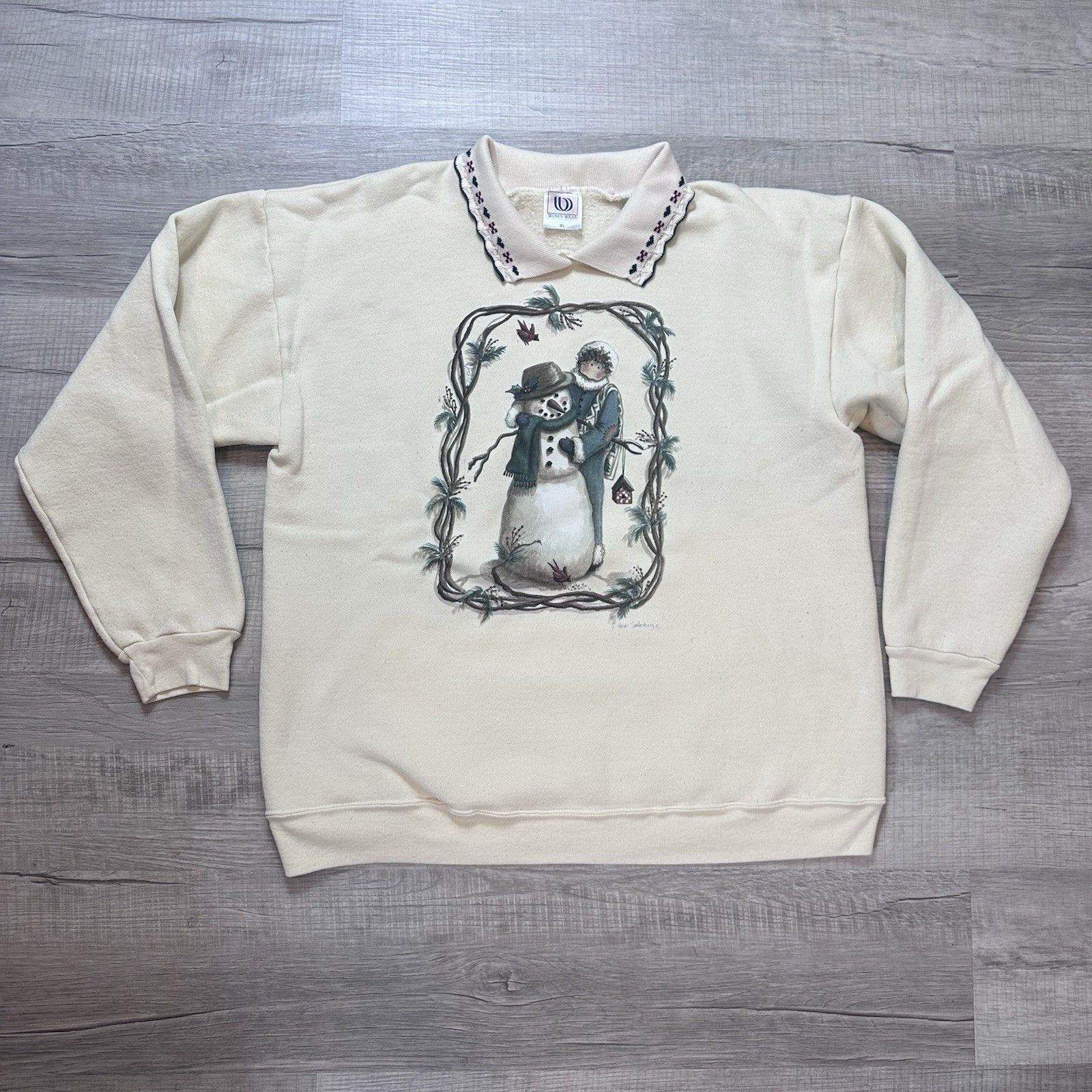 Vintage Vintage Won's Wear Beige Women's XL Sweater Heidi Satterberg Size XL / US 12-14 / IT 48-50 - 1 Thumbnail