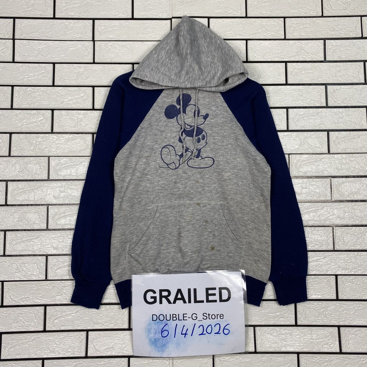 Vintage 📌Vintage Hoodie Sweater Mickey Mouse Big Logo Size US S / EU 44-46 / 1 - 1 Thumbnail