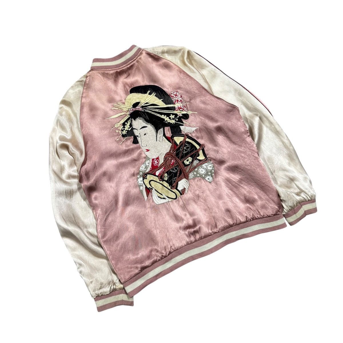 Toyo Enterprises Vtg🔥A Riot Of Colours Souvenier Sukajan Geisha Cult Japan Size US L / EU 52-54 / 3 - 12 Thumbnail