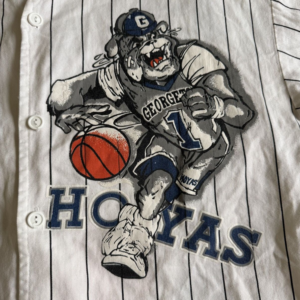 Vintage Vintage Georgetown Hoyas Jersey Baseball Mens M Oversized Size US M / EU 48-50 / 2 - 4 Thumbnail
