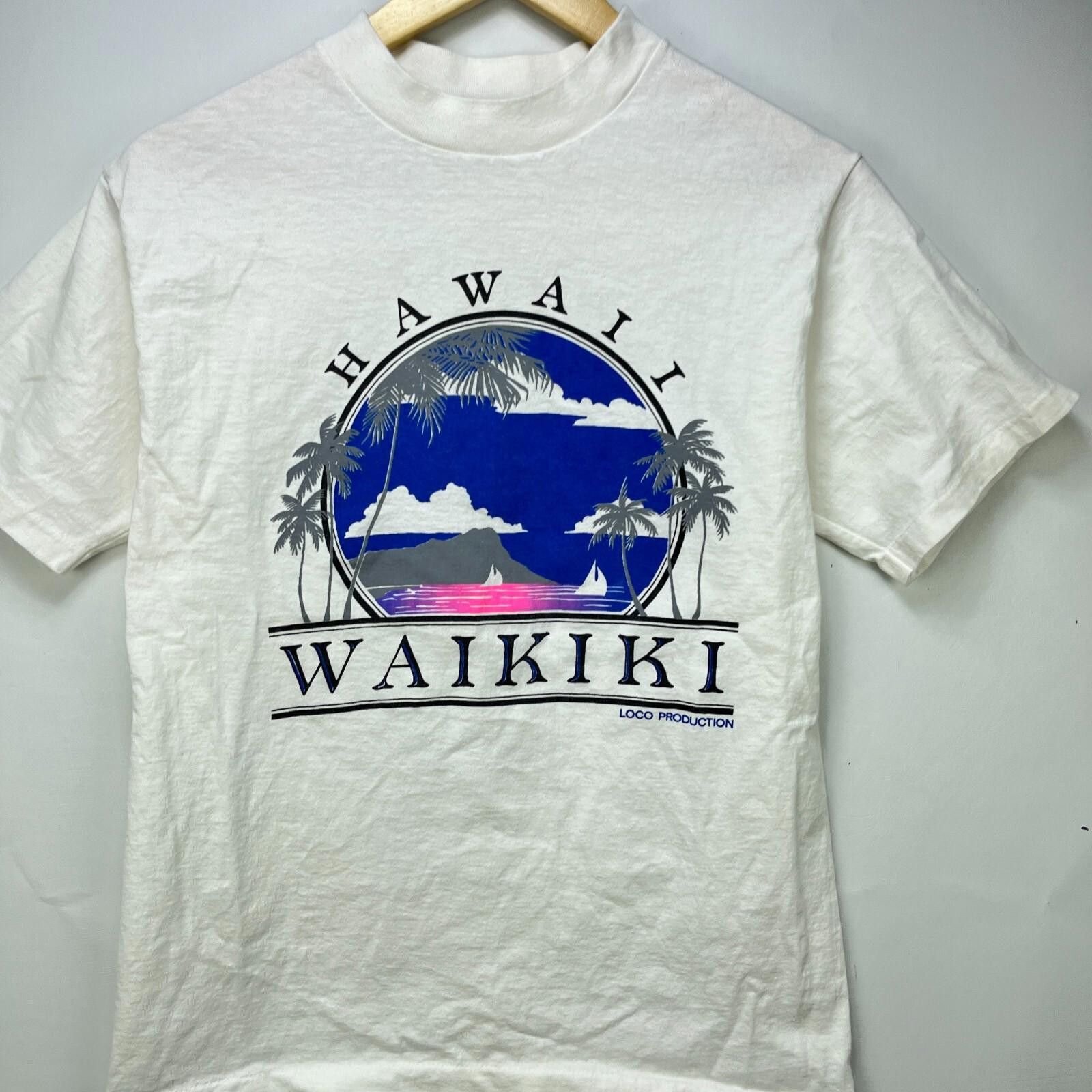 Vintage Vintage 90s Hawaii Waikiki T Shirt Medium Souvenir Size US M / EU 48-50 / 2 - 2 Thumbnail