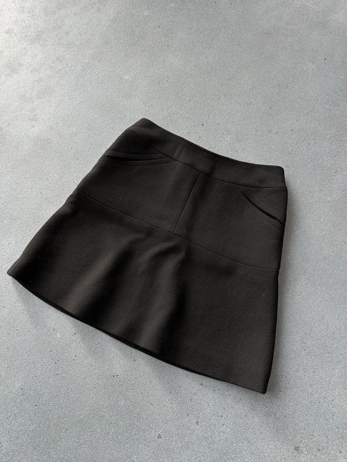 Chanel 1997 CHANEL Wool Silk Black Mini Skirt Size 38 / M Size 27" / US 4 / IT 40 - 7 Thumbnail