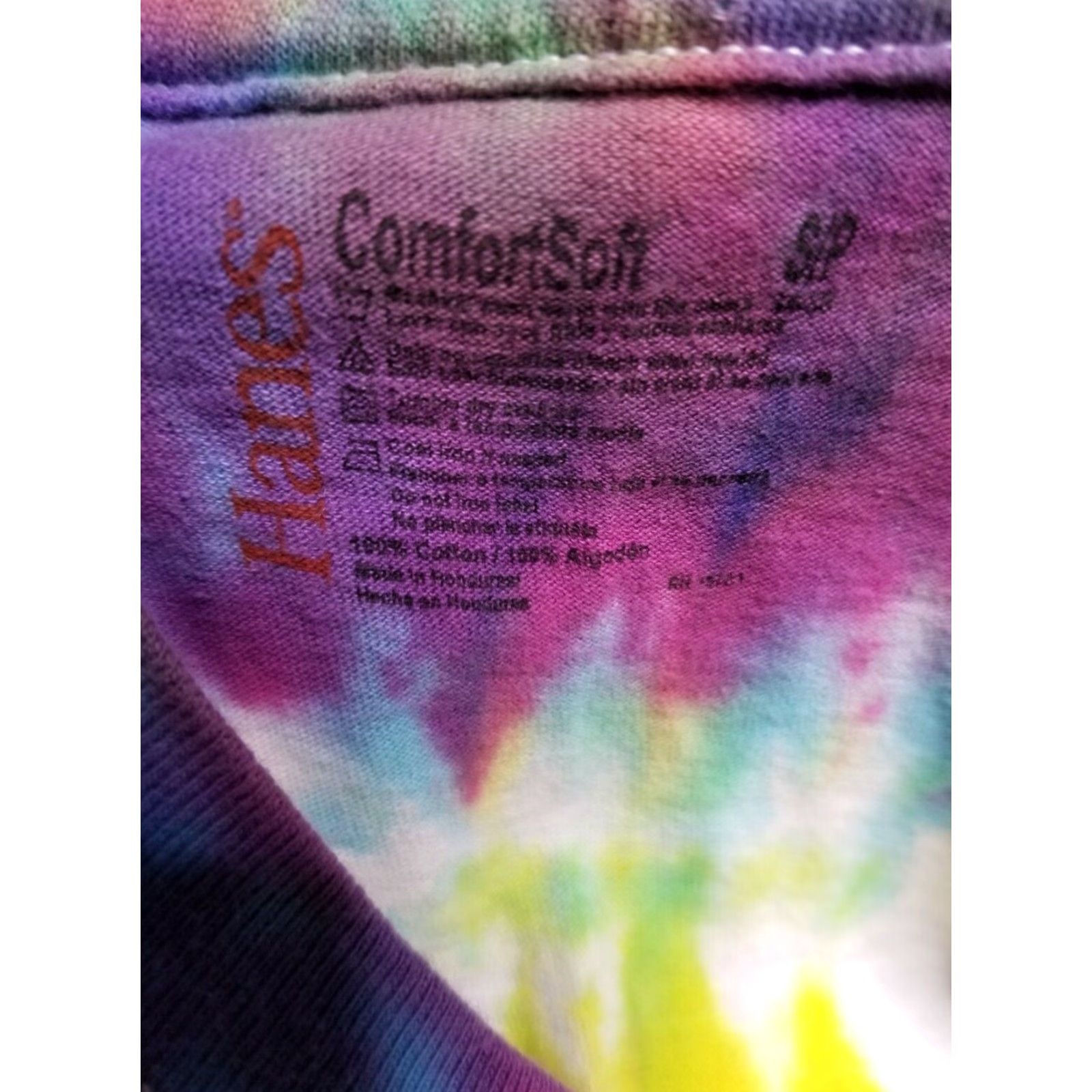 Hanes VINTAGE Mens S Rainbow Tie Dye Squirrel Funny Graphic Tee T-Shirt Size US S / EU 44-46 / 1 - 3 Thumbnail