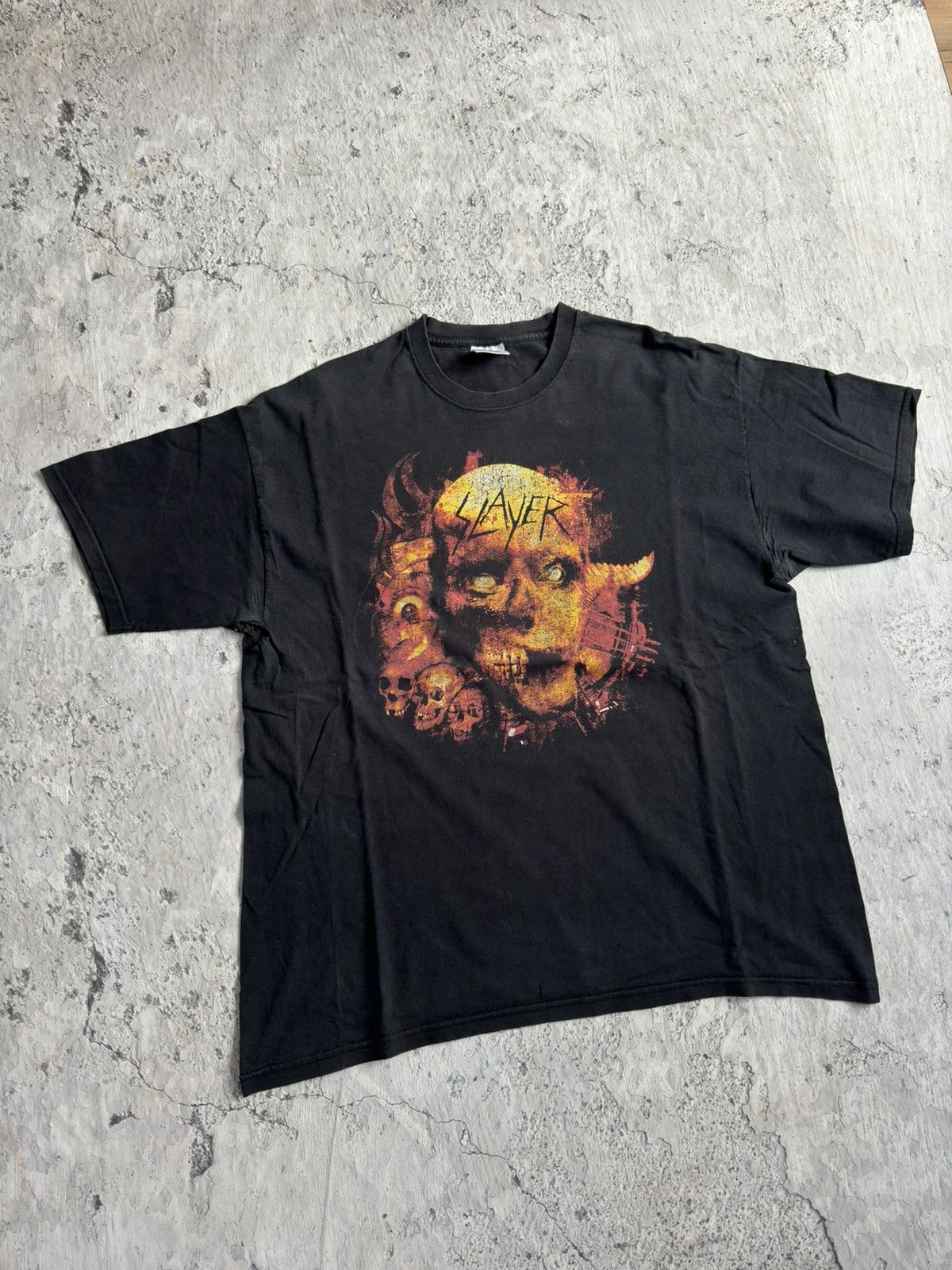 Band Tees × Vintage 1999 SLAYER Graphic Heavy Metal Band Tee Size US XL / EU 56 / 4 - 3 Thumbnail