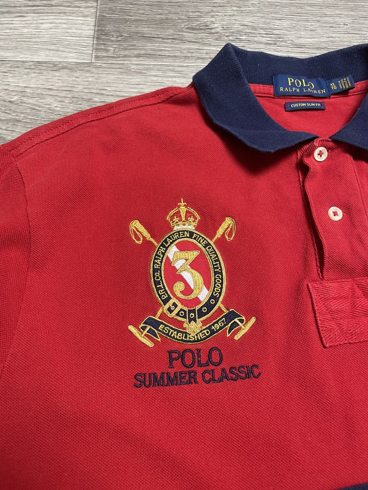 Polo Ralph Lauren Polo Ralph Lauren Summer Classic Big Ponny Logo Polo Shirt Size US XL / EU 56 / 4 - 9 Thumbnail