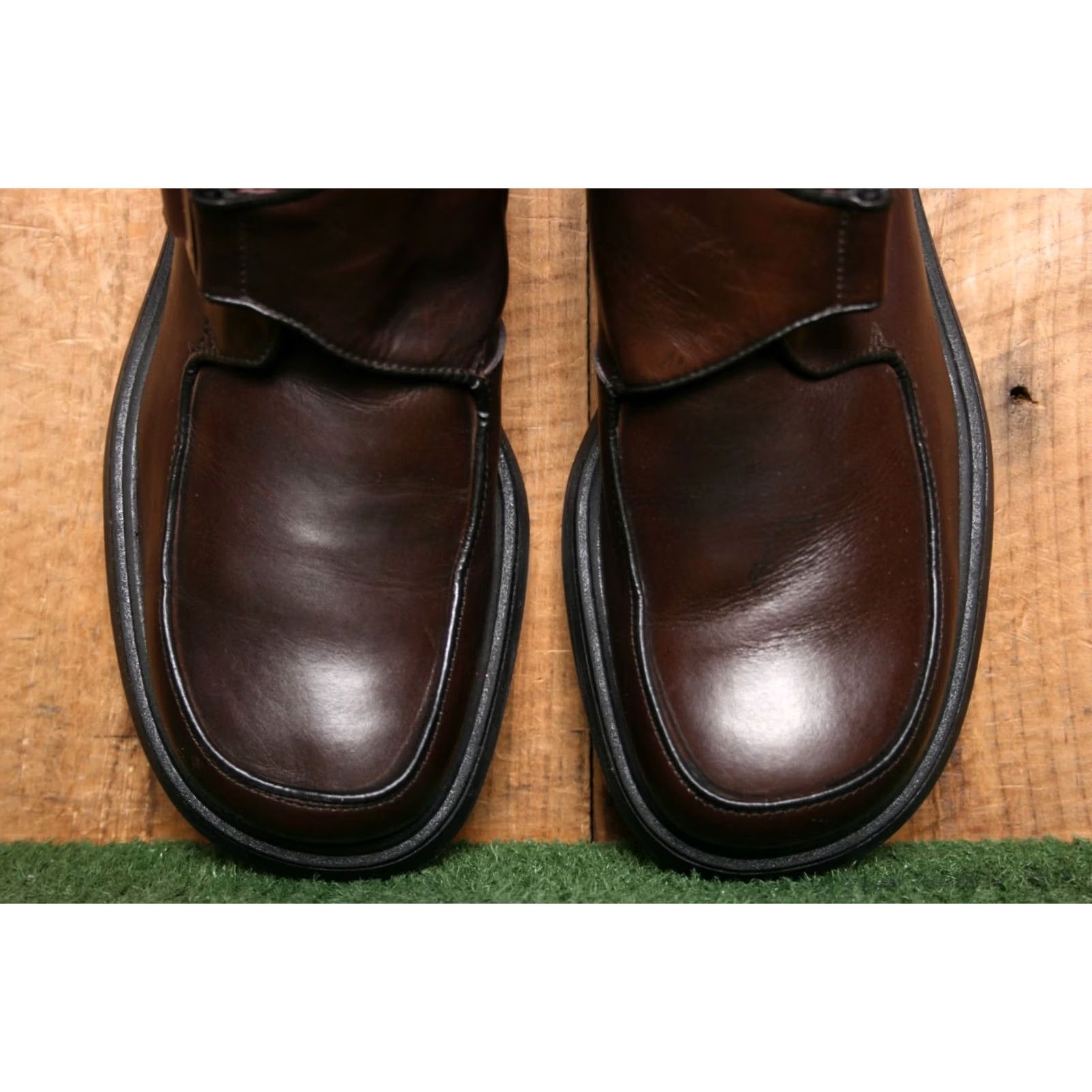 Vintage VINTAGE PIERO CERVI Brown Leather Chunky Monk Strap Boots SHOE 41 ≈ US 8.5 Mens Leather Upper Size US 9 / EU 42 - 5 Thumbnail