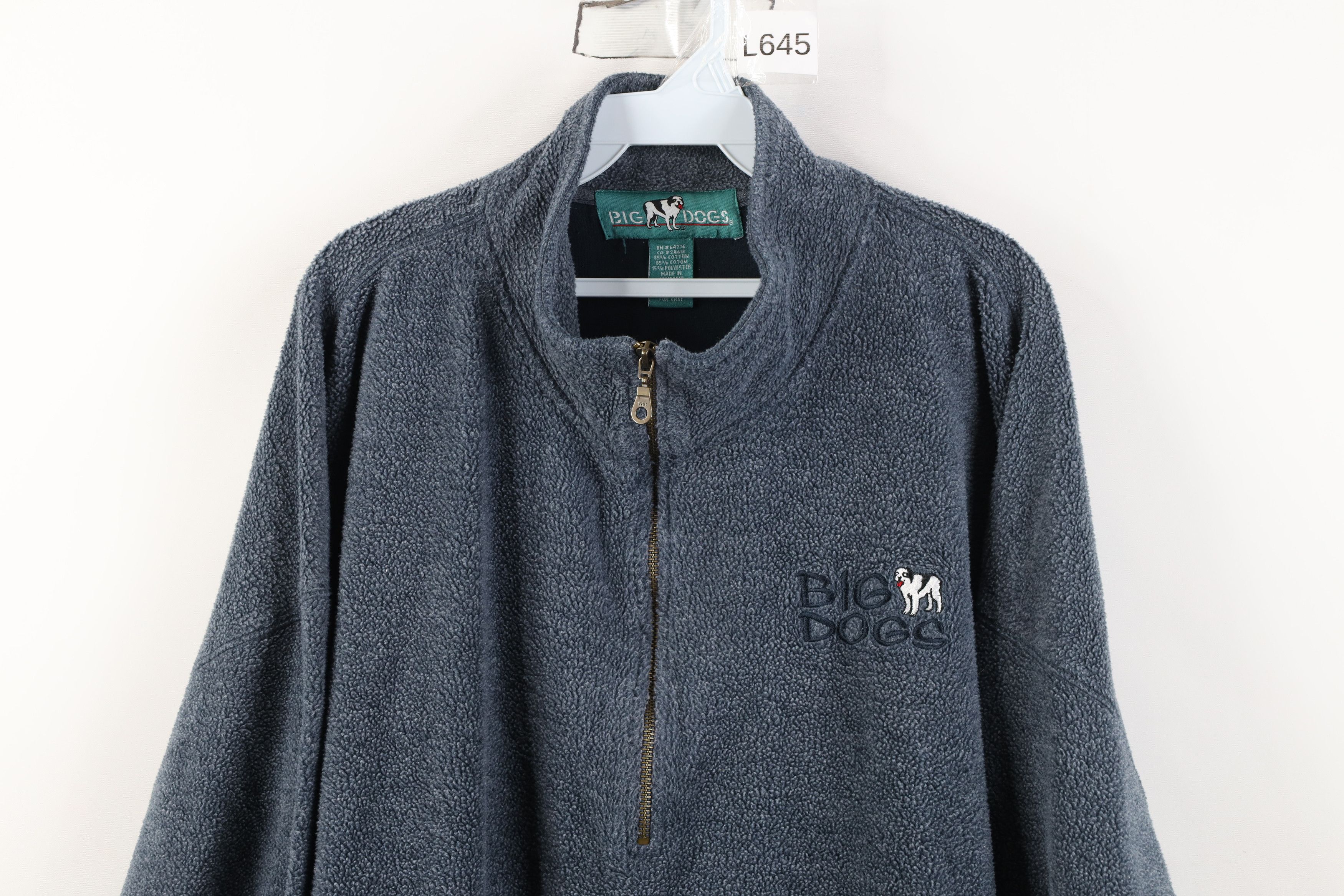 Vintage Vintage 90s Y2K Big Dogs Half Zip Fleece Pullover Sweater Size US XXL / EU 58 / 5 - 2 Thumbnail