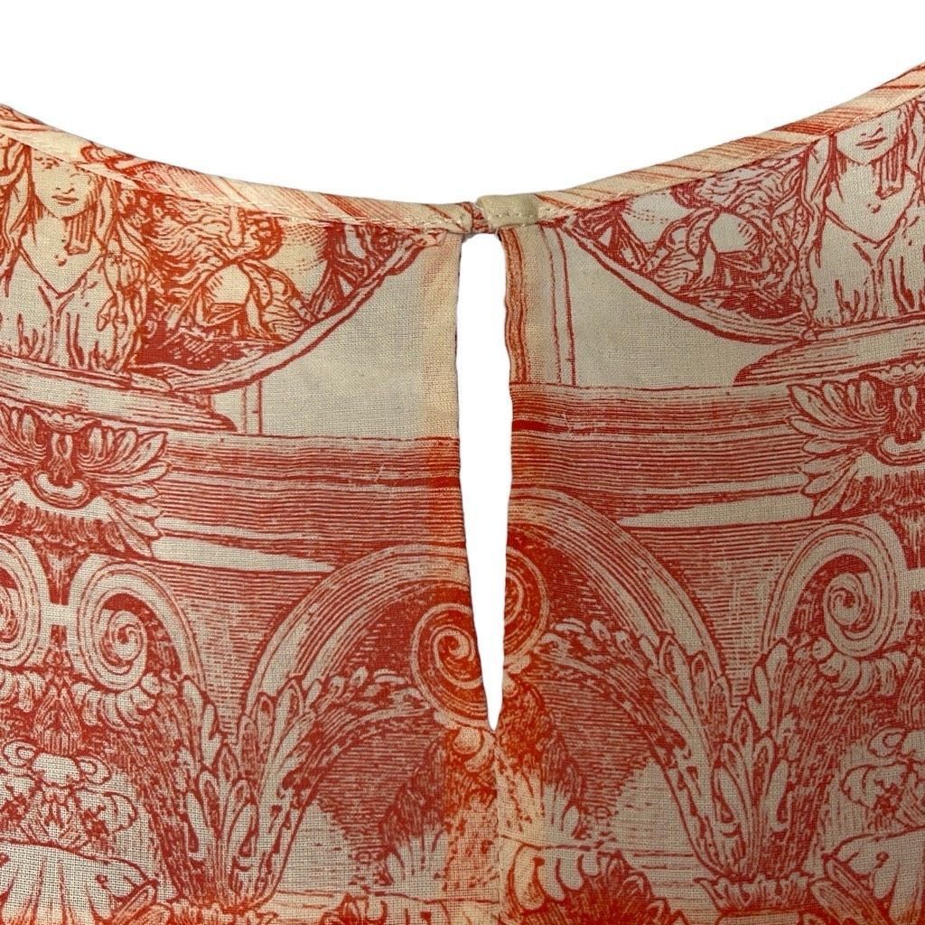 Mara Hoffman Mara Hoffman XXS Harrietta Dress White Orange Architectural Size XXS / US 00 / IT 34 - 7 Thumbnail