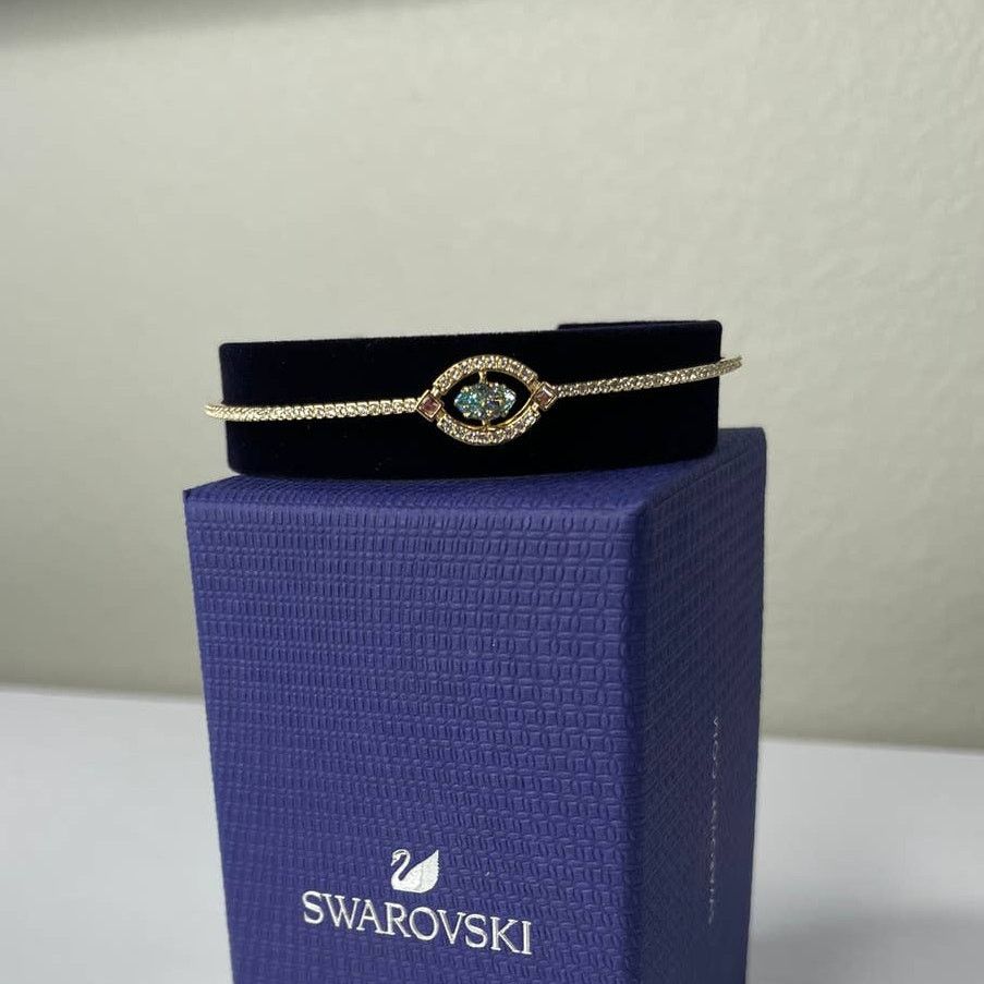 Swarovski Swarovski Sparkling Dance Bracelet Medium Gold Tone Size ONE SIZE - 2 Thumbnail