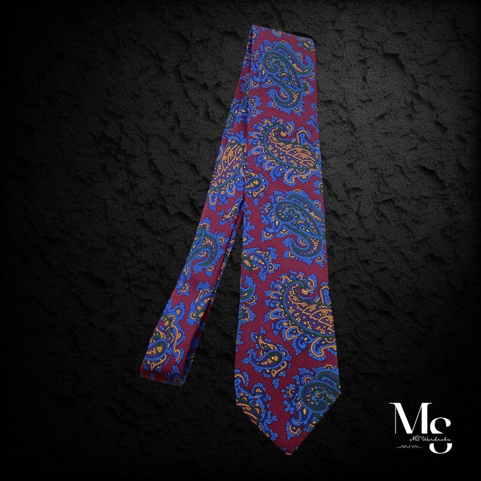 Charles Tyrwhitt CHARLES TYRWHITT XL Purple Paisley Silk Tie Hand Made In Eng Size ONE SIZE - 6 Thumbnail