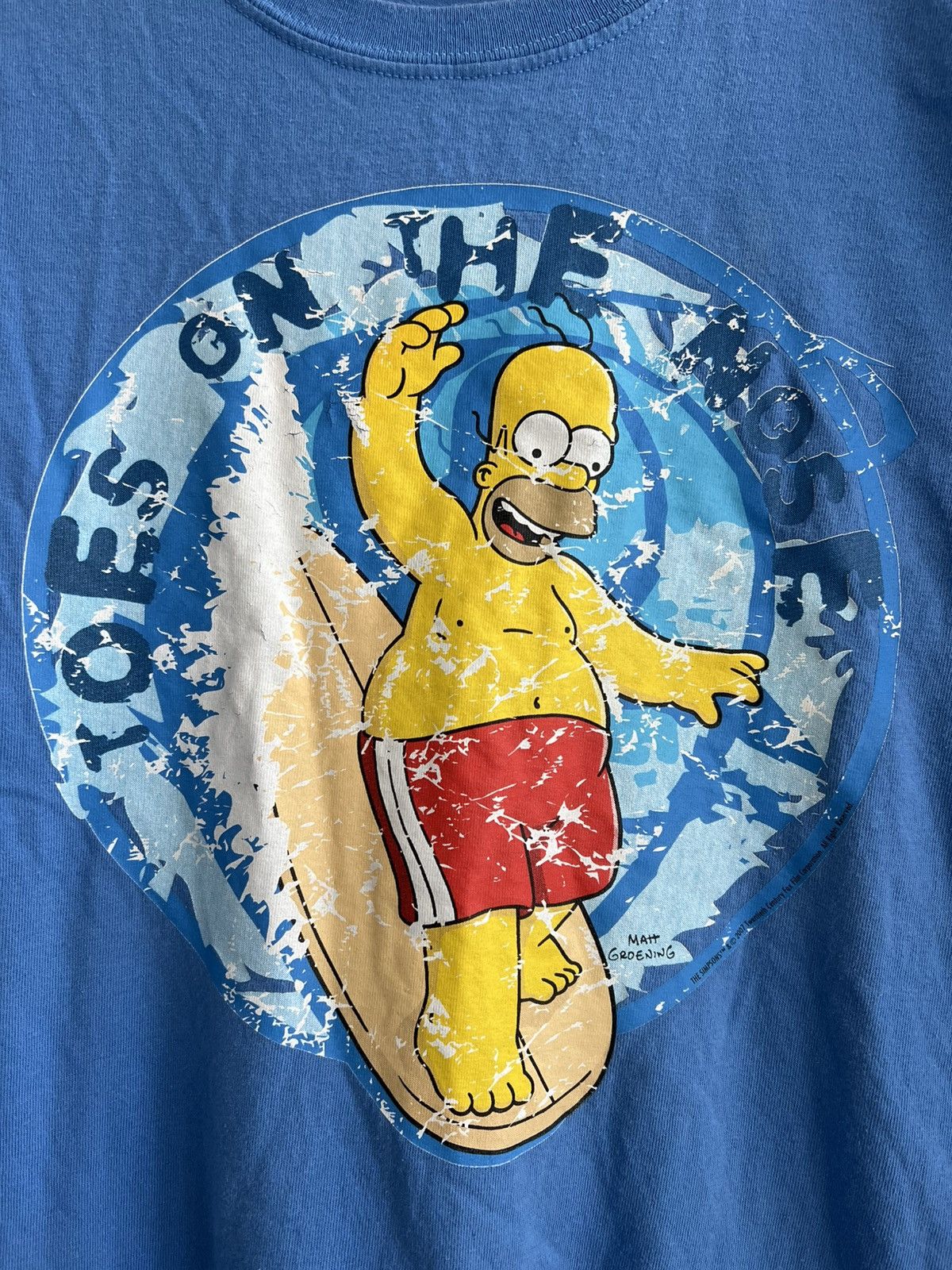 The Simpsons Vintage 00s The Simpsons Movie Tee T-Shirt Surf Homer Size US L / EU 52-54 / 3 - 6 Thumbnail