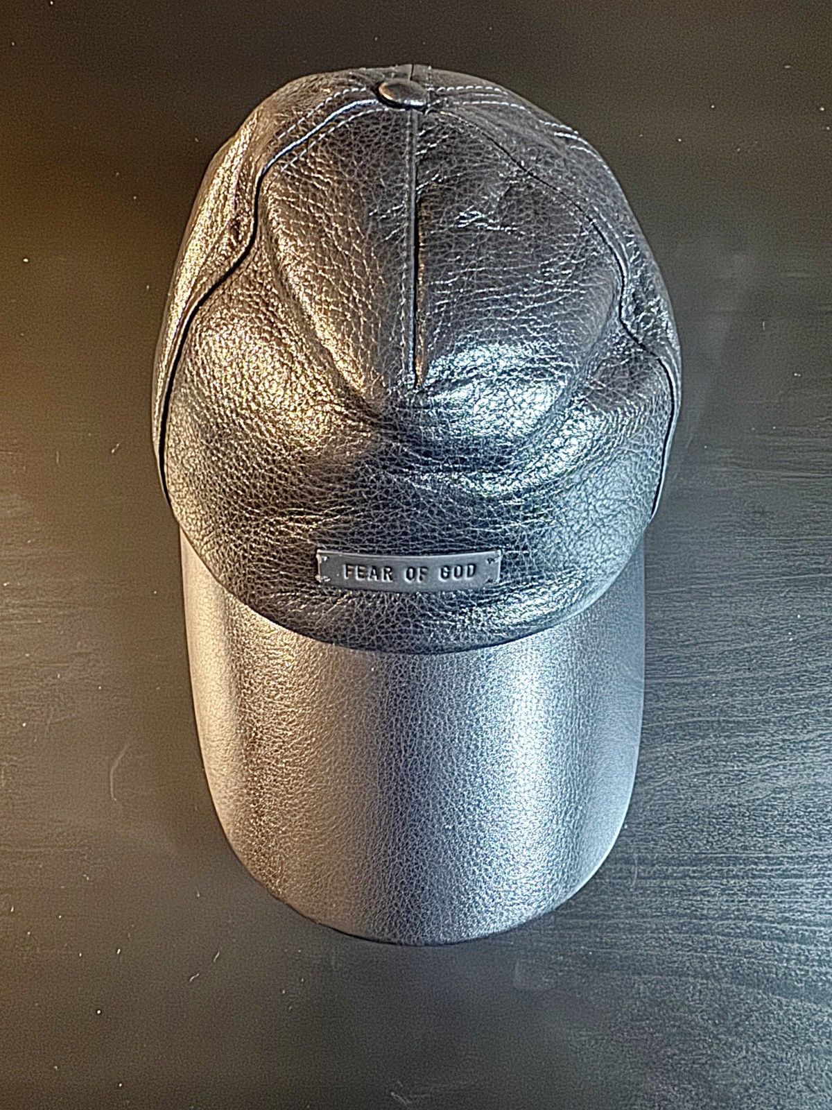 Fear of God Fear of God Textured Leather Baseball Cap Size 40 - 6 Thumbnail
