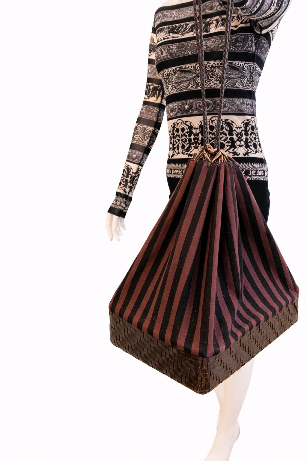 Jean Paul Gaultier Jean Paul Gaultier Woven Basket Tote Shoulder Hand Bag Size ONE SIZE - 6 Thumbnail