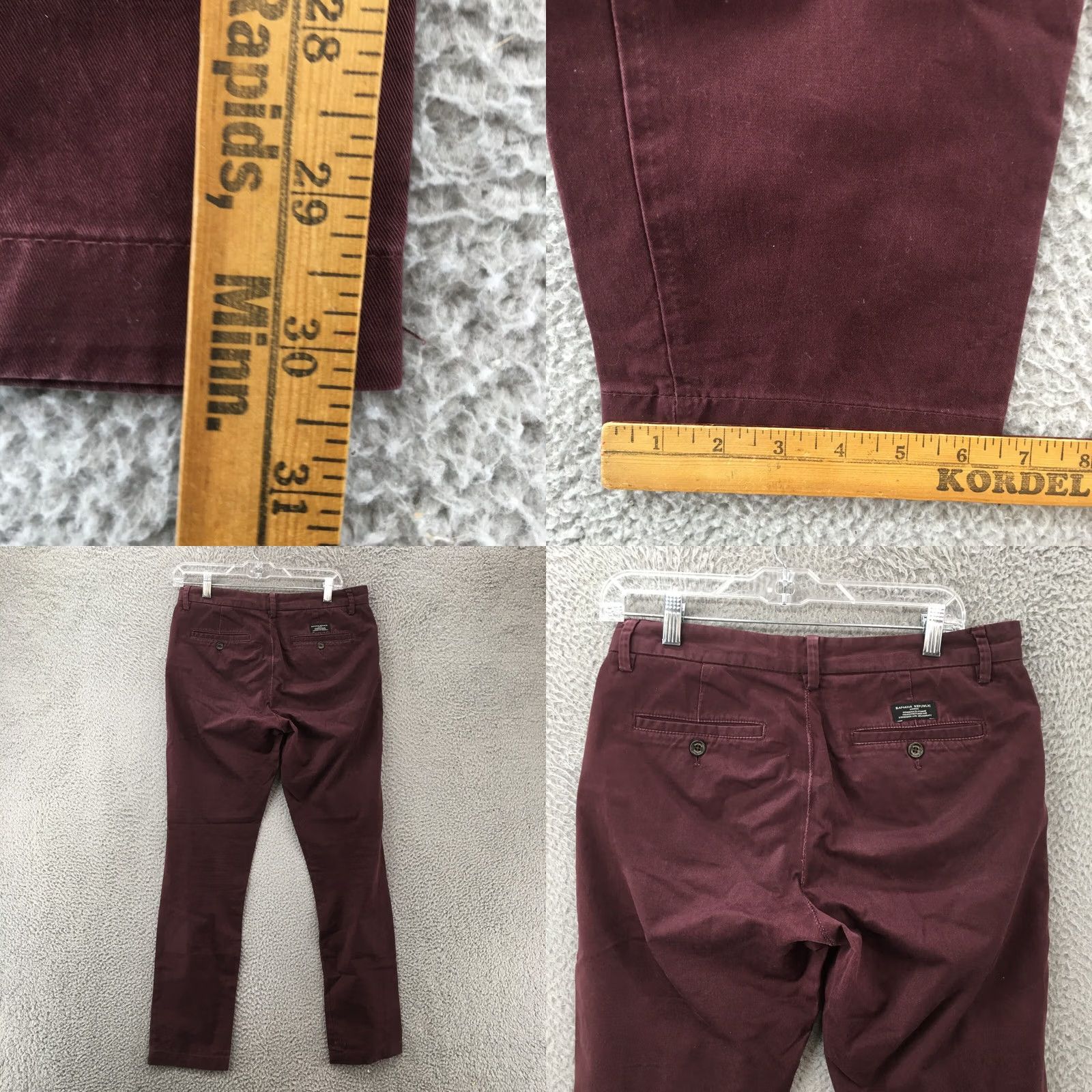 Banana Republic Banana Republic Pants Mens 30 Purple Fulton Skinny Chino 30x32 actual 32x30 Zip Size US 30 / EU 46 - 8 Thumbnail