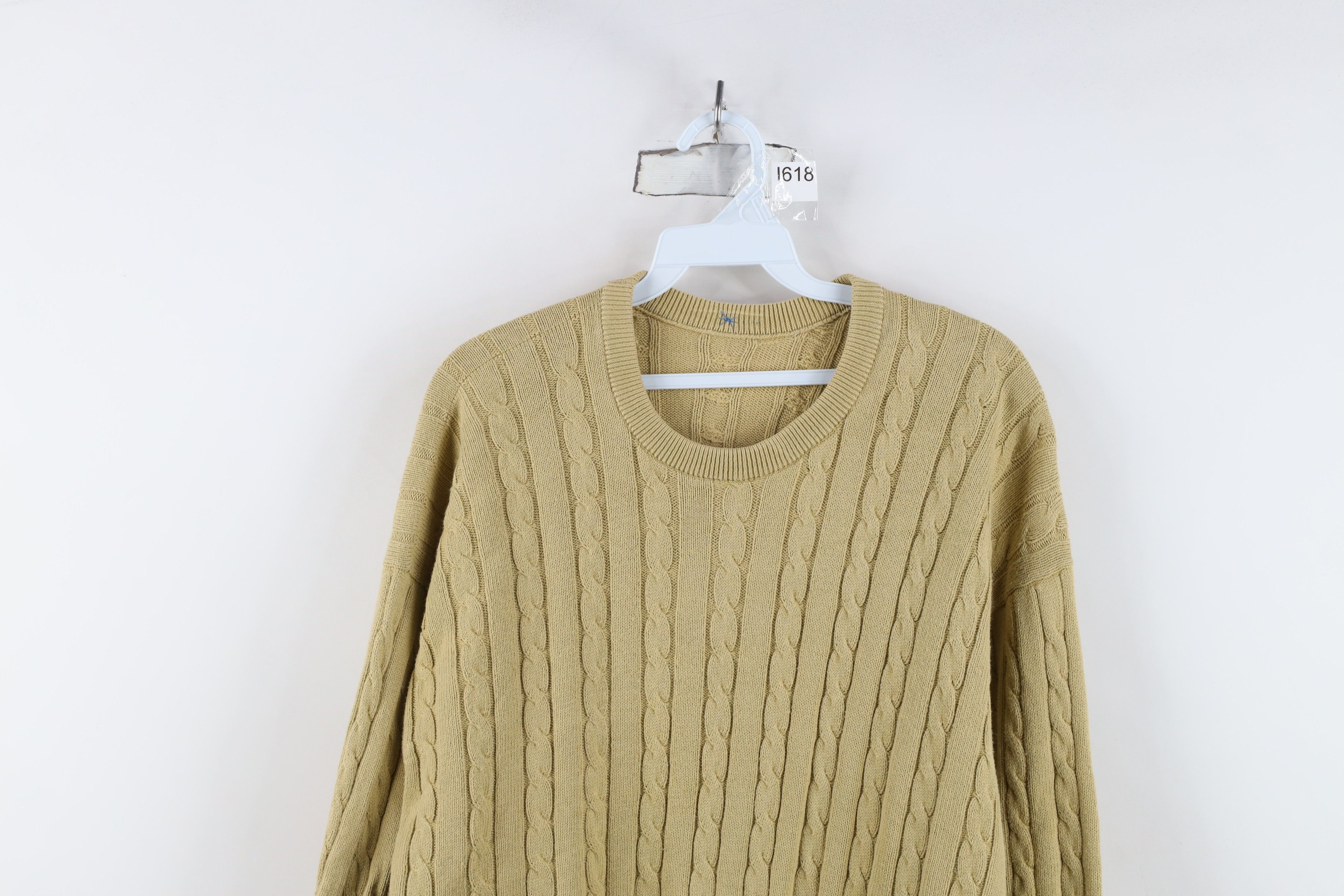 Vintage Vintage 90s Streetwear Chunky Cable Knit Crewneck Sweater Size US XL / EU 56 / 4 - 2 Thumbnail