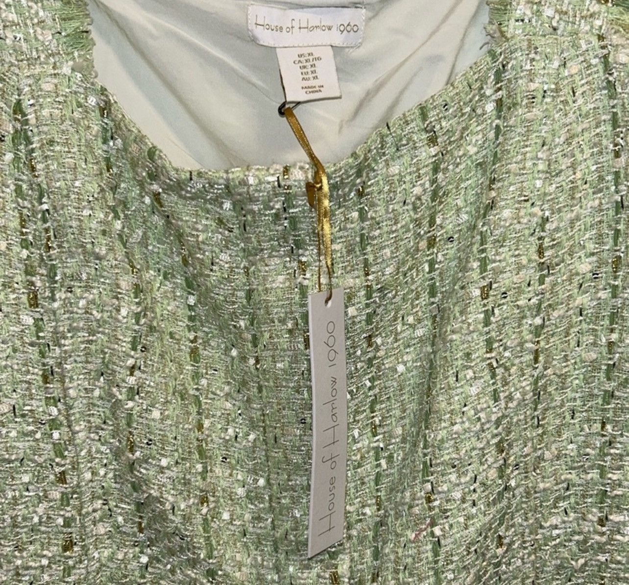 House of Harlow House of Harlow 1960 Green Tweed A-Line Mini Dress Size XL / US 12-14 / IT 48-50 - 10 Thumbnail