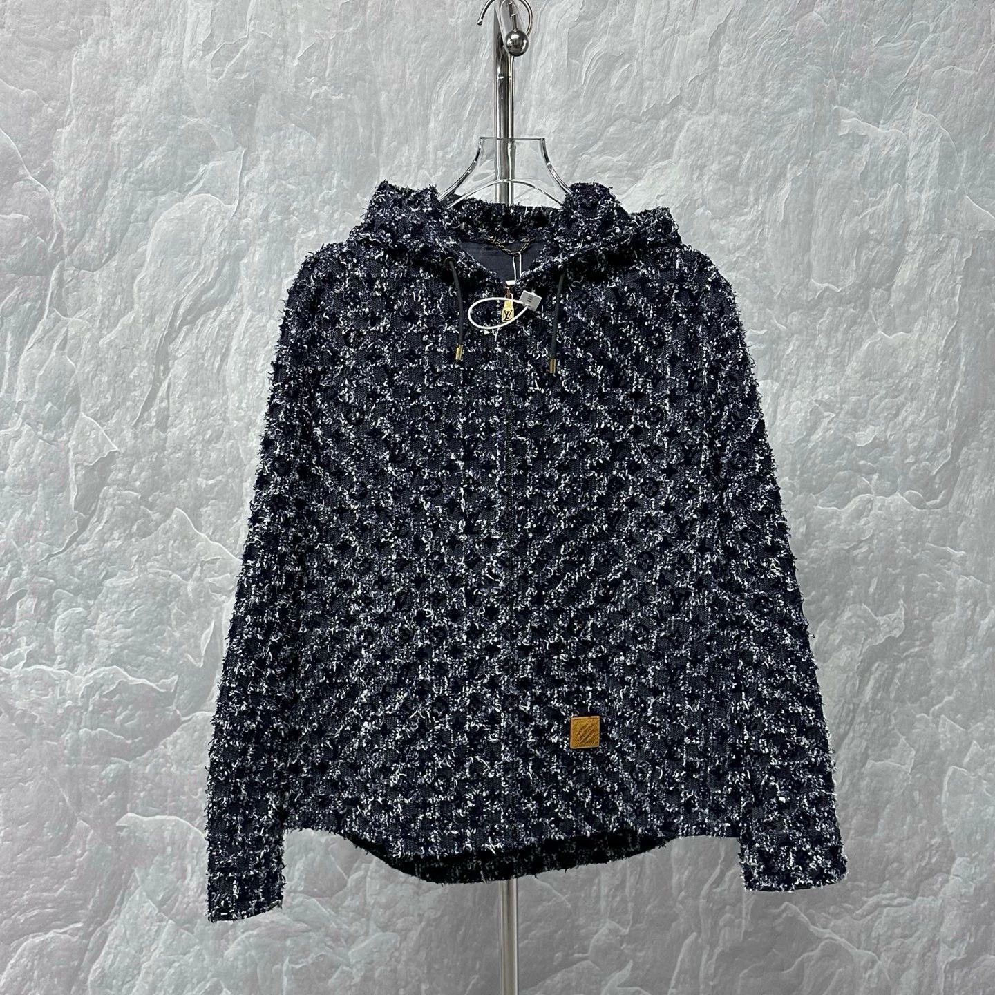 louis vuitton fw25 hooded jacket in navy