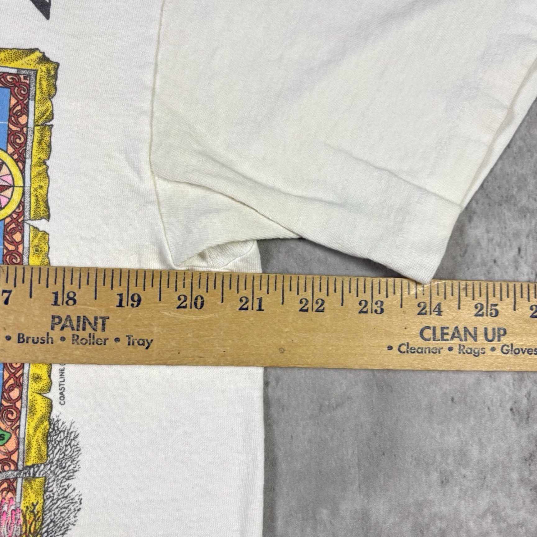 Vintage VINTAGE Caribbean Style Beach Art T Shirt White Large 90s USA Stedman Cotton Crew Neck Short Sleeve Mens Vintage 90s T-Shirt USA Size US L / EU 52-54 / 3 - 4 Thumbnail