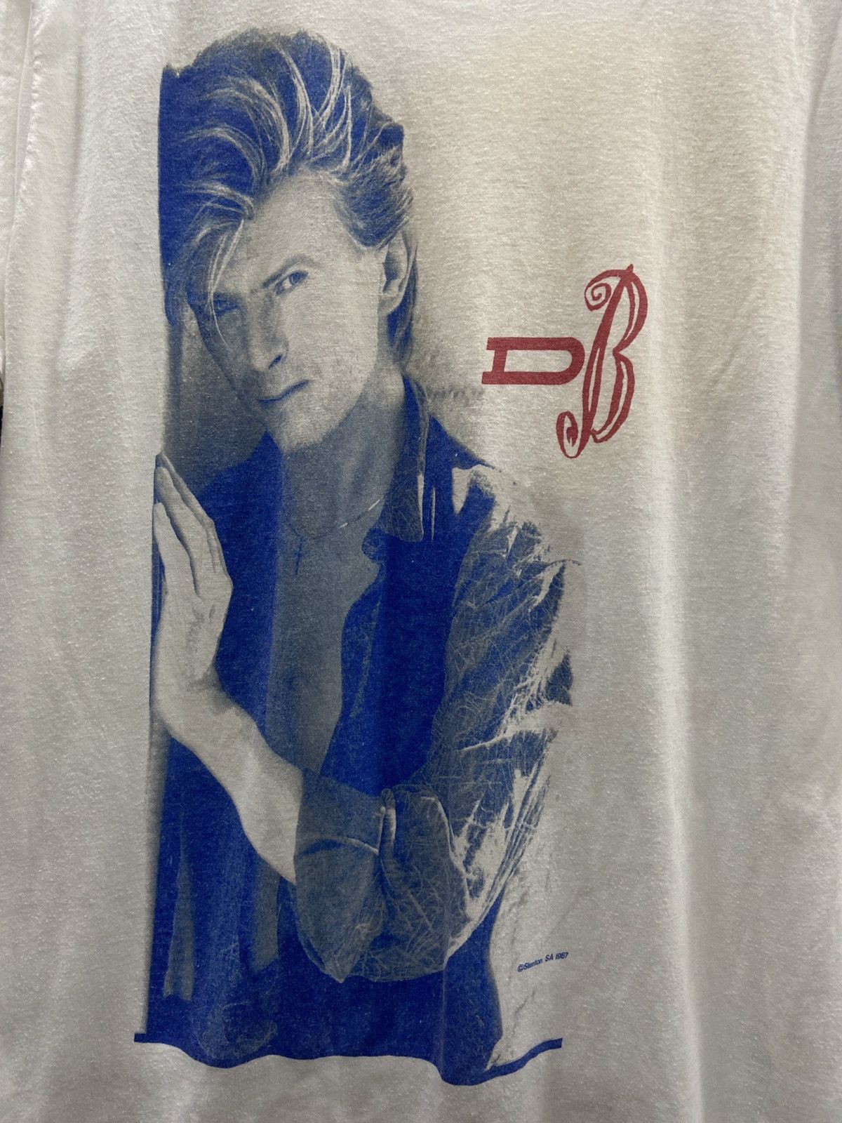Band Tees × Vintage Vintage 1988s David Bowie tour Rock Band TShirt Size US XL / EU 56 / 4 - 4 Thumbnail