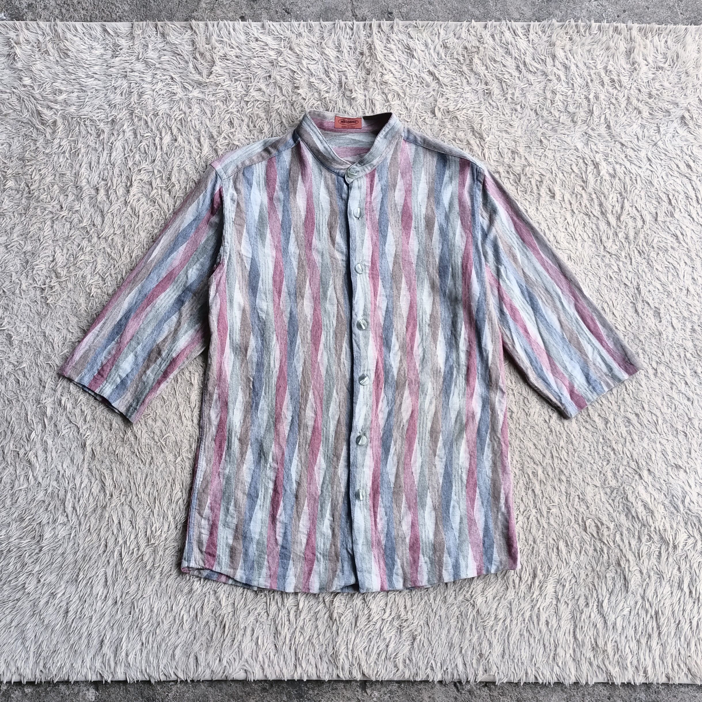 Designer × Missoni × Vintage Vintage missoni italy diamond pattern mandarin collar Size US M / EU 48-50 / 2 - 1 Thumbnail
