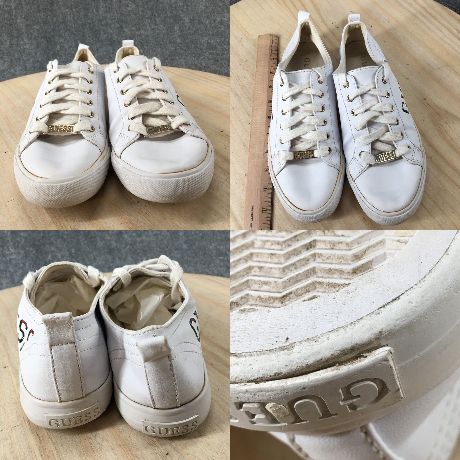 Guess Guess Shoes Womens 8.5 M Turners Casual Low Top Sneakers White Lace Up Comfort Size M / US 6-8 / IT 42-44 - 8 Thumbnail