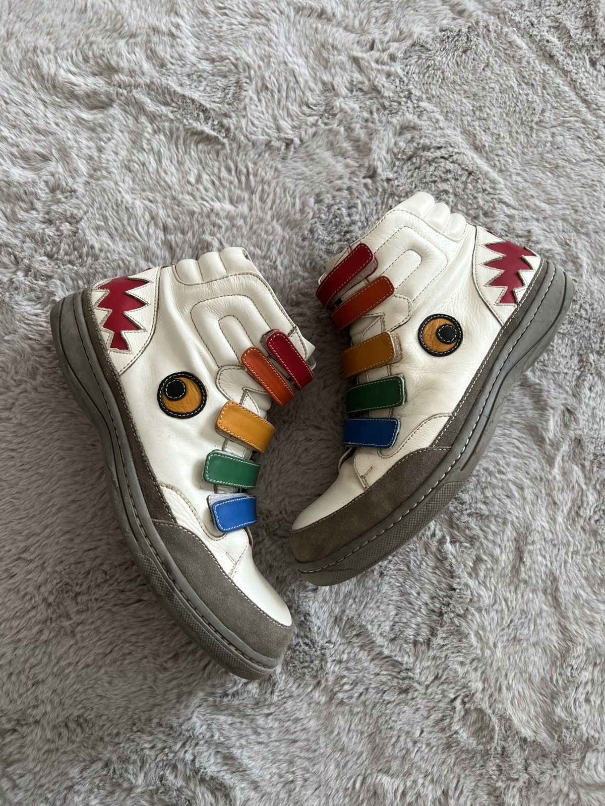 Jean Charles De Castelbajac JCDC VELCO STRAP SHARK HIGH-TOP SNEAKER Size US 10 / EU 43 - 12 Thumbnail