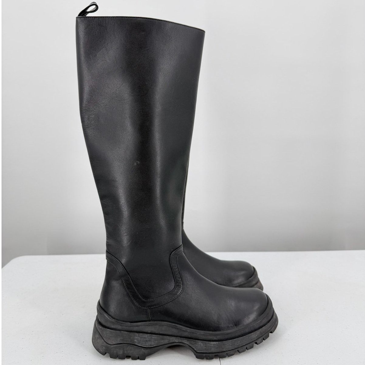 Staud Staud Bow Leather Black Tall Platform Boots Size 36.5 Size US 6.5 / IT 36.5 - 1 Thumbnail