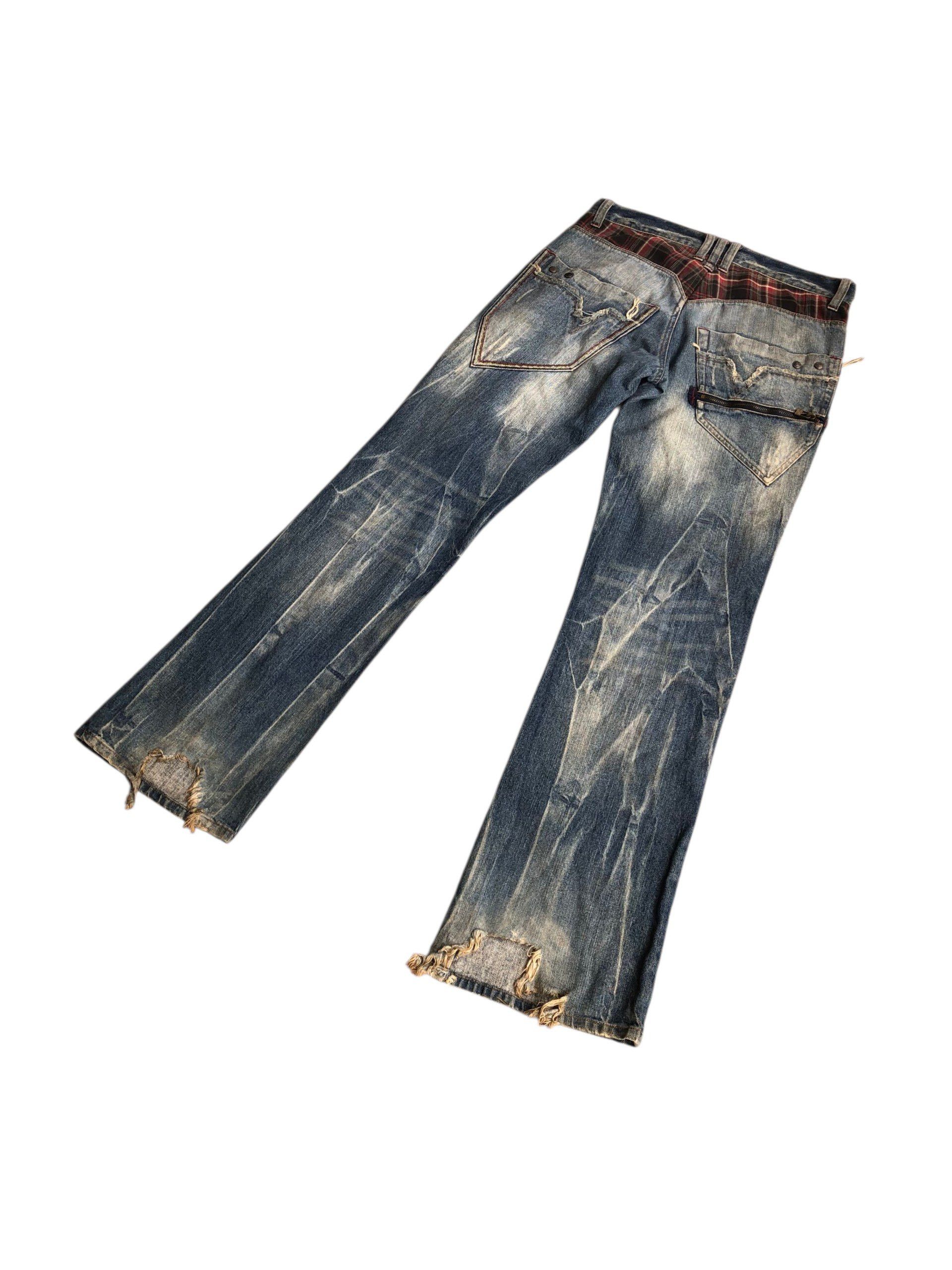 If Six Was Nine 2000s Flared Fading Jeans Vkei style Y2k Japanese Size US 30 / EU 46 - 5 Thumbnail