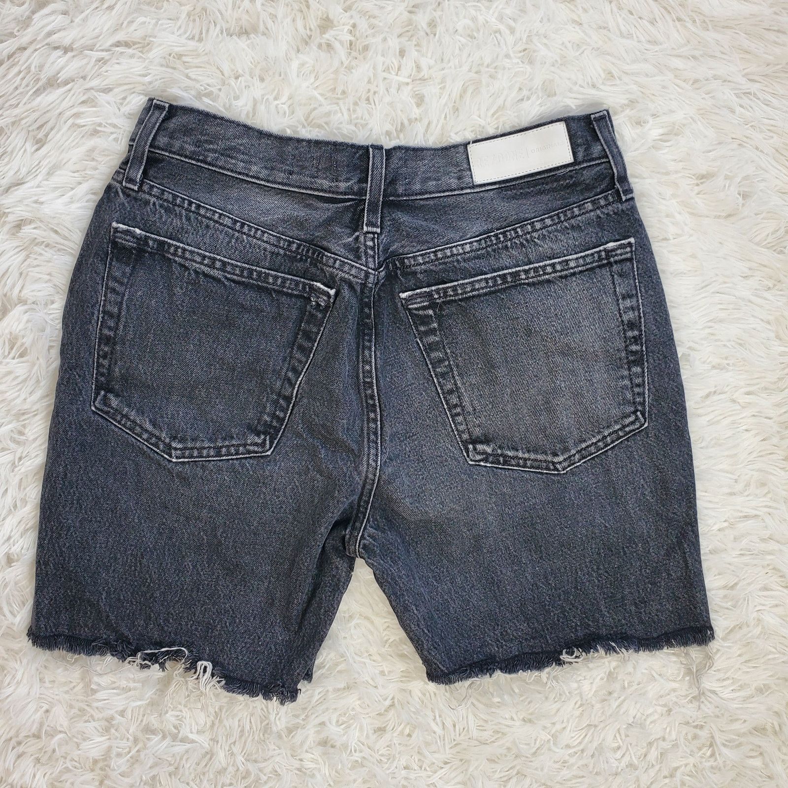 RE/DONE Redone Black Longline Denim Shorts 28 / 6 Size 28" / US 6 / IT 42 - 5 Thumbnail
