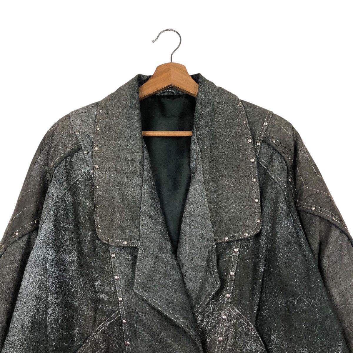 Japanese Brand 📌Vintage Leather Biker Jacket M.Mijayima Issey Miyake Size US M / EU 48-50 / 2 - 4 Thumbnail