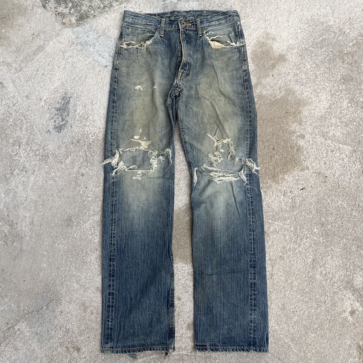 Edwin “EDWIN” 505ZX DISTRESSED REDLINE SELVEDGE DENIM JEAN Size US 31 - 1 Thumbnail
