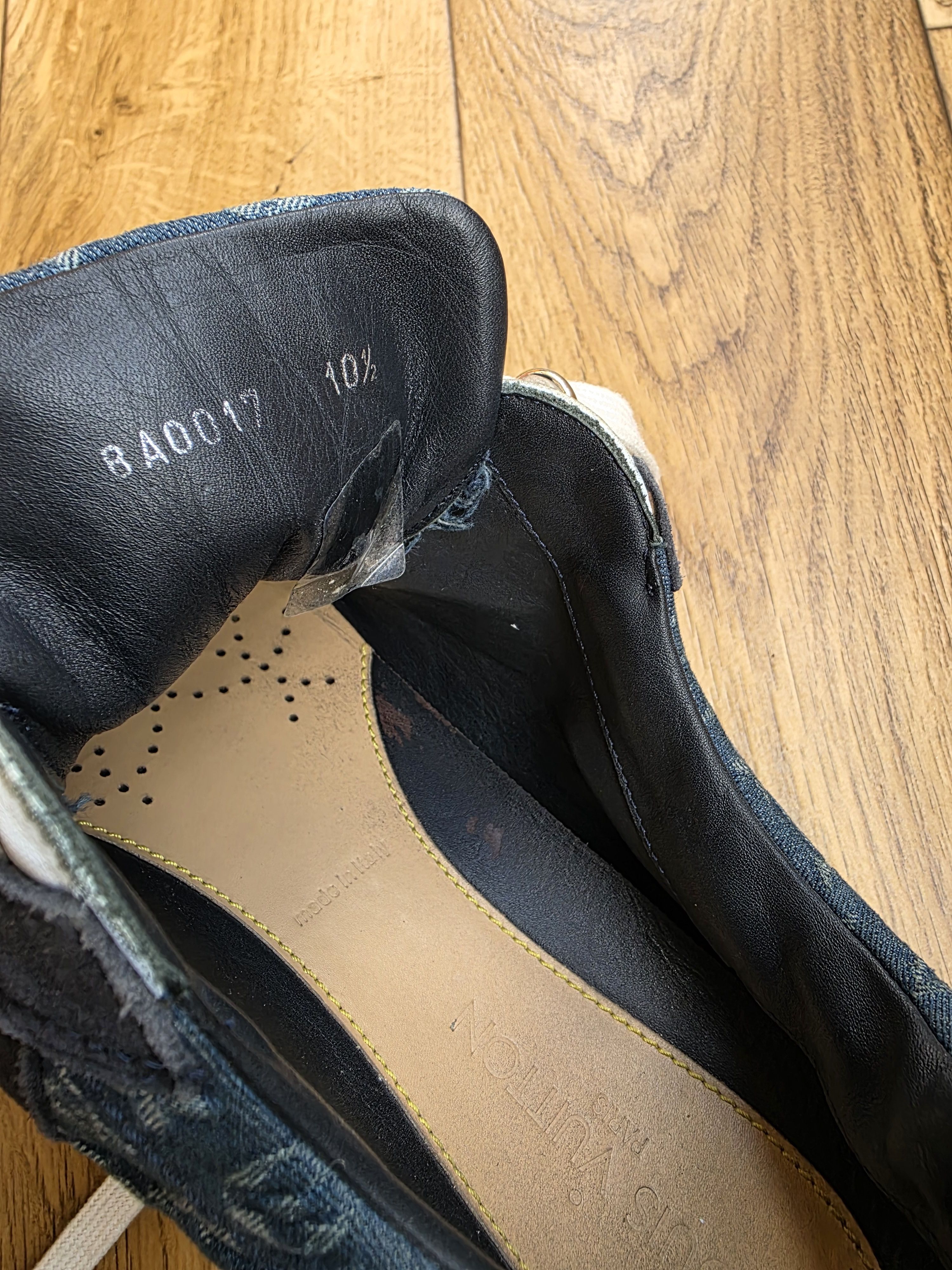 Louis Vuitton Louis Vuitton Blue Monogram Denim and Suede Sneakers Size US 11 / EU 44 - 13 Thumbnail