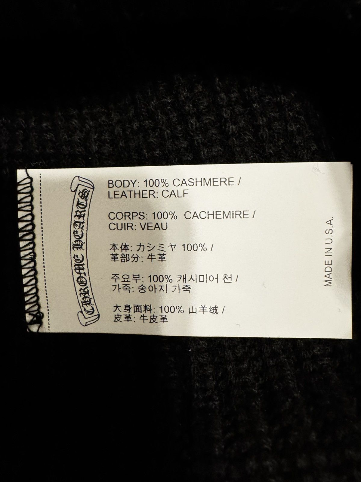 Chrome Hearts Chrome Hearts Triple Star Patch Cashmere Beanie Size ONE SIZE - 5 Thumbnail