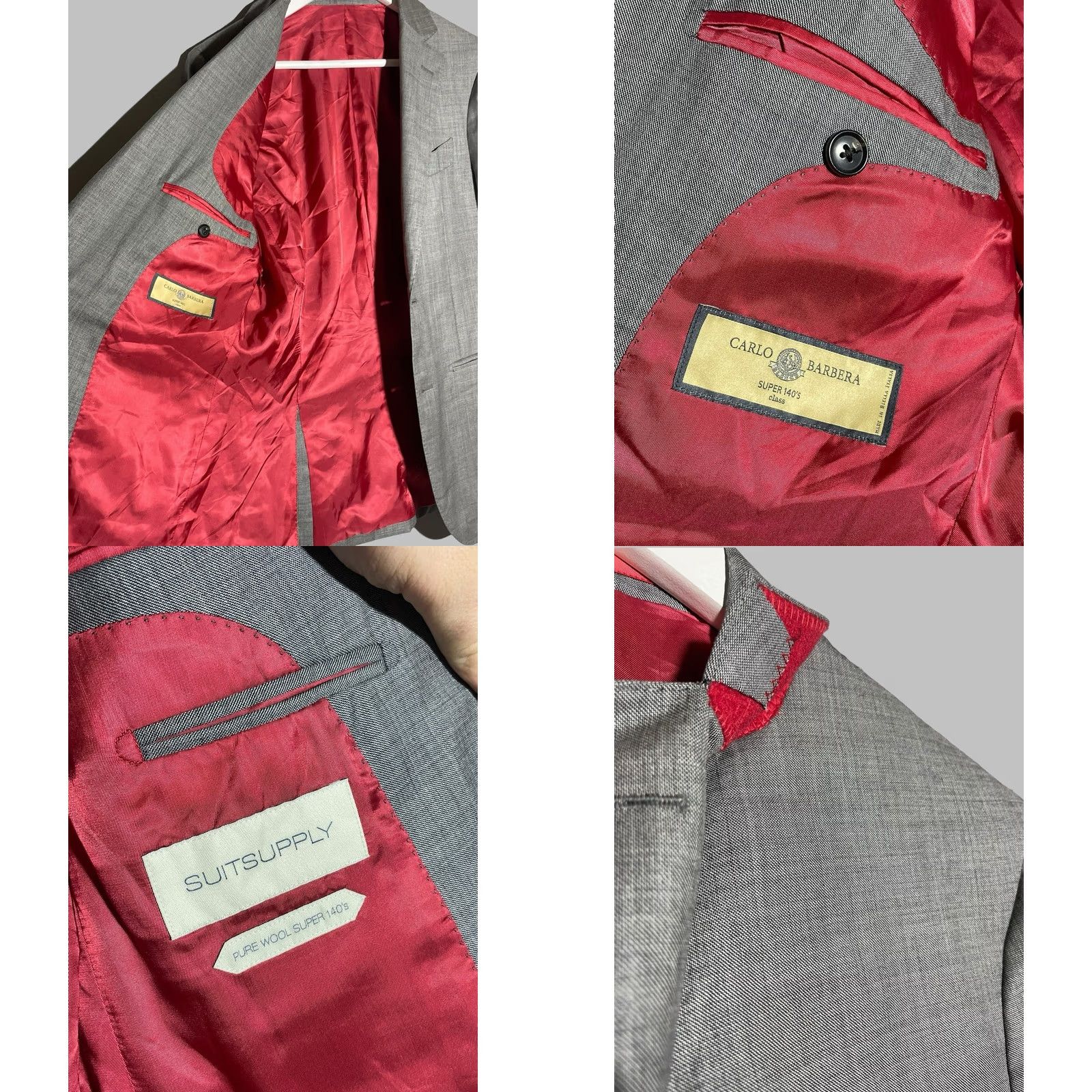 Suitsupply Suitsupply Blazer Single-Breasted Wool Gray 36 Men Regular Jacket Coat Business Casual 2 Piece de City Classic Designer Mens Size 36R - 10 Thumbnail