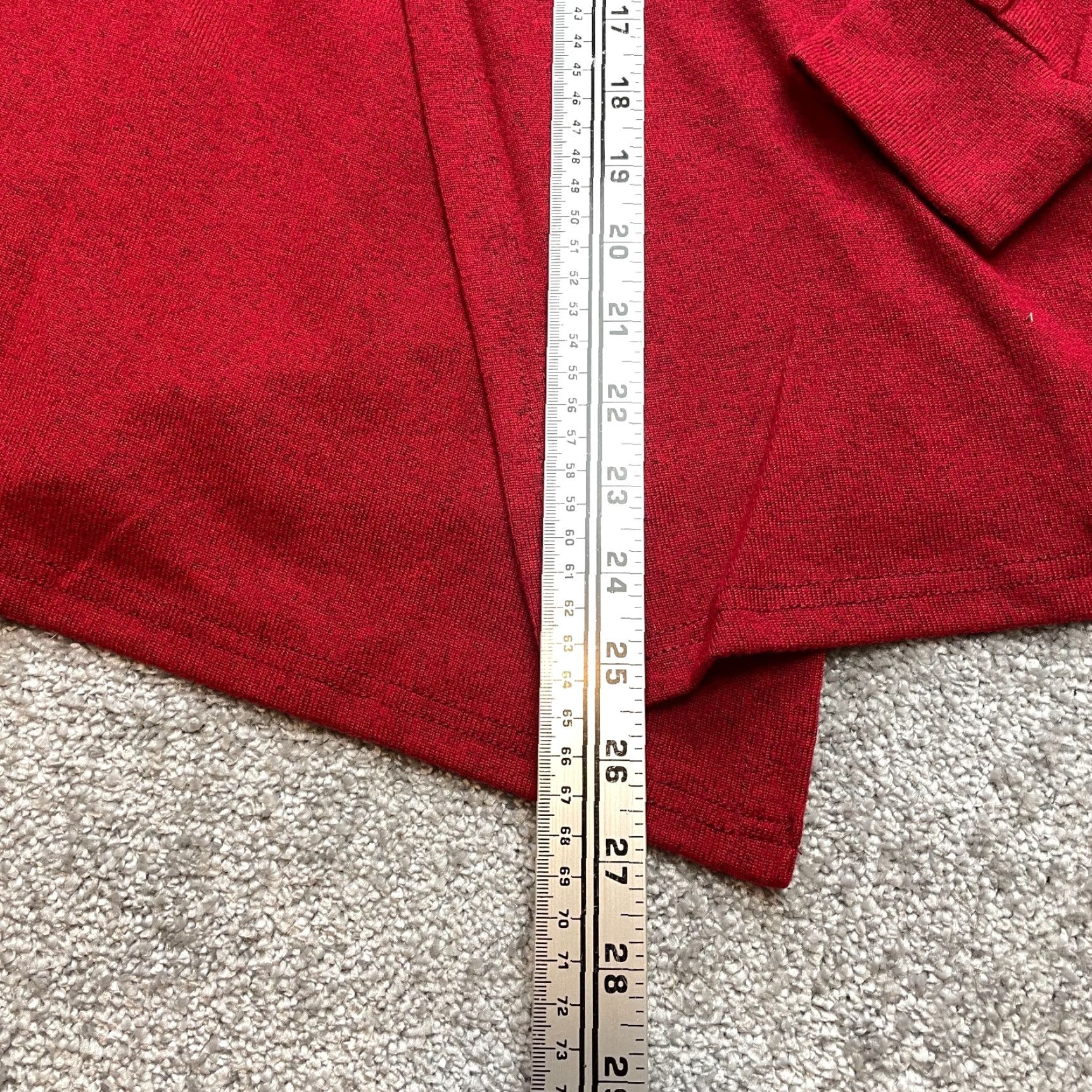 Vintage Unbranded Cardigan Sweater Womens Small Red Pockets New NWT V-Neck Knit Woolless Polyester Stay-Soft All Seasons Fall Winter Spring Size S / US 4 / IT 40 - 3 Thumbnail