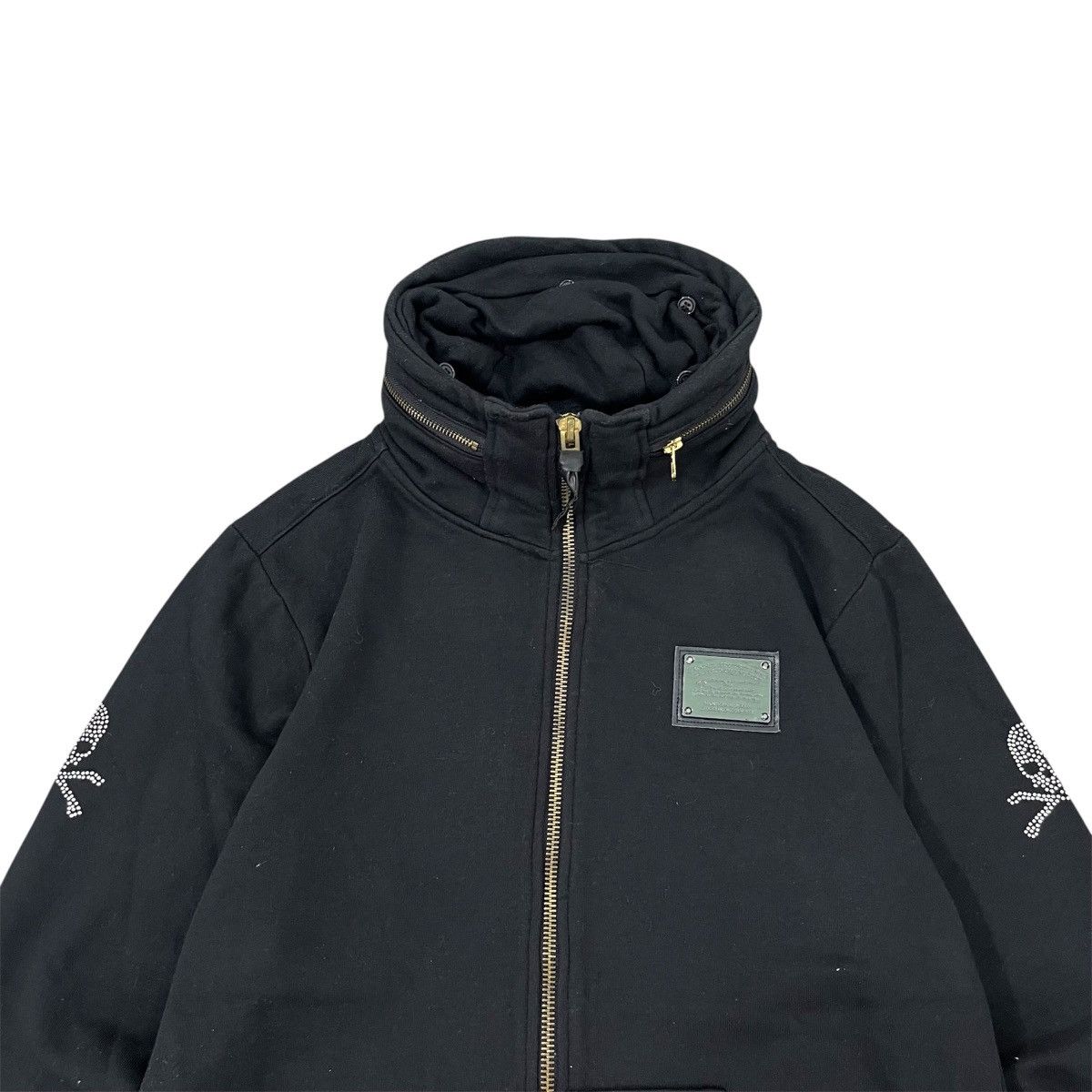 Japanese Brand ☠️ Andre Malraur Homme Gothic ZipHoodie Skull Swarovski Size US M / EU 48-50 / 2 - 3 Thumbnail