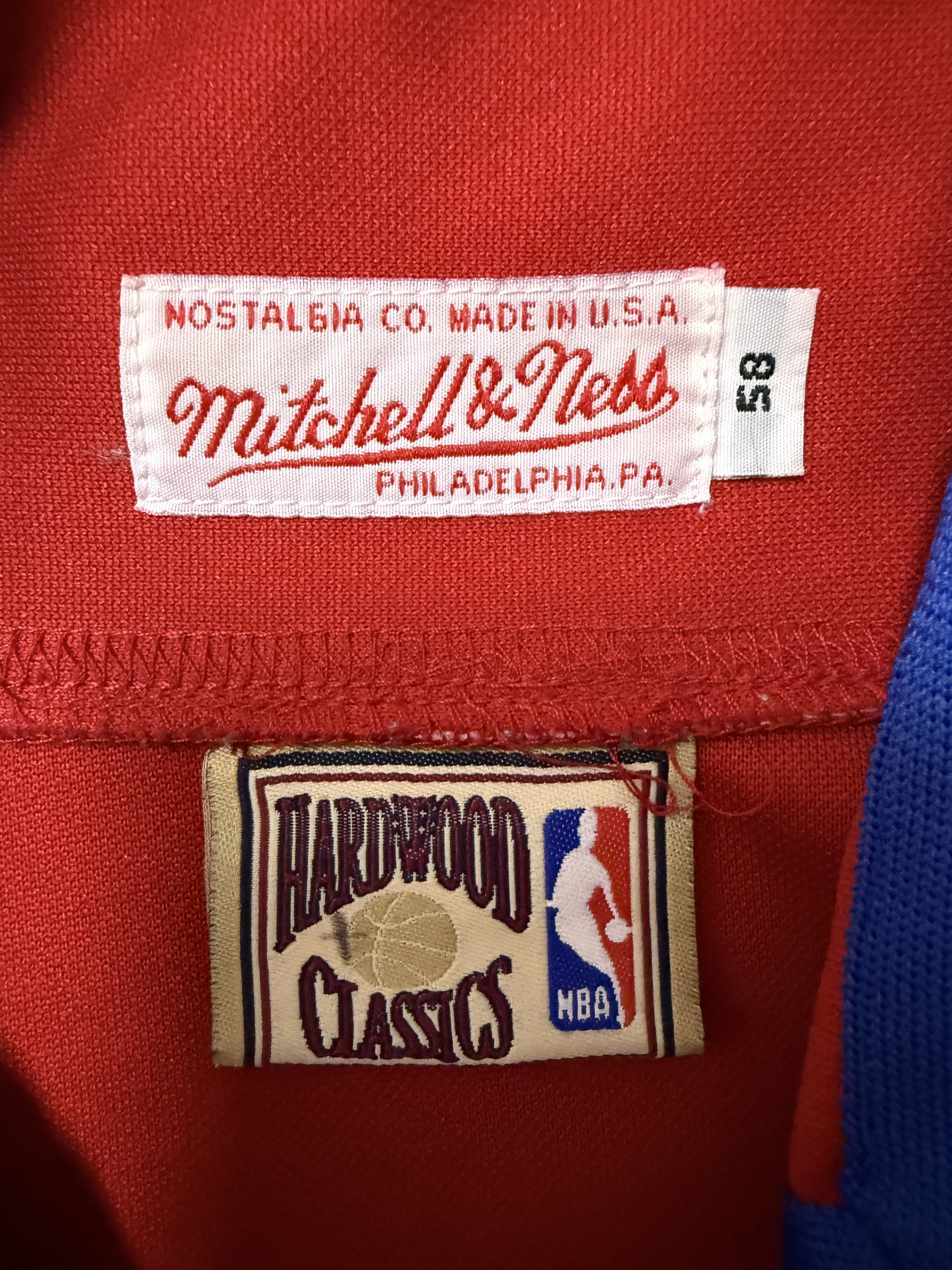 Mitchell & Ness Mitchel & Ness Red Philadelphia 76ers Warm Up Jacket Size US XXL / EU 58 / 5 - 3 Thumbnail