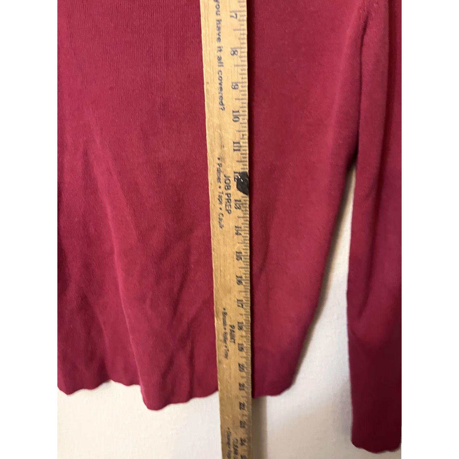 Loft Loft Shirt Women S Maroon Long Sleeve V-Neck Bohemian Knit Womens Size S / US 4 / IT 40 - 4 Thumbnail