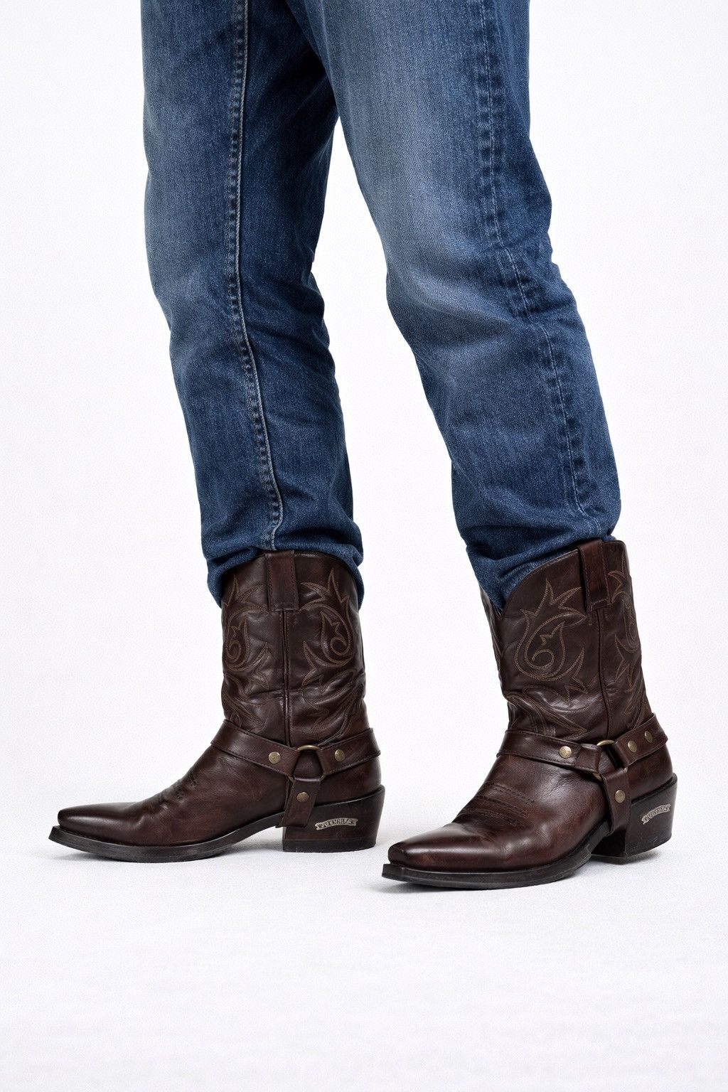 Sendra Sendra Biker Cowboy Western Leather Boots 4672 Size 41 26cm Size US 8 / EU 41 - 2 Thumbnail