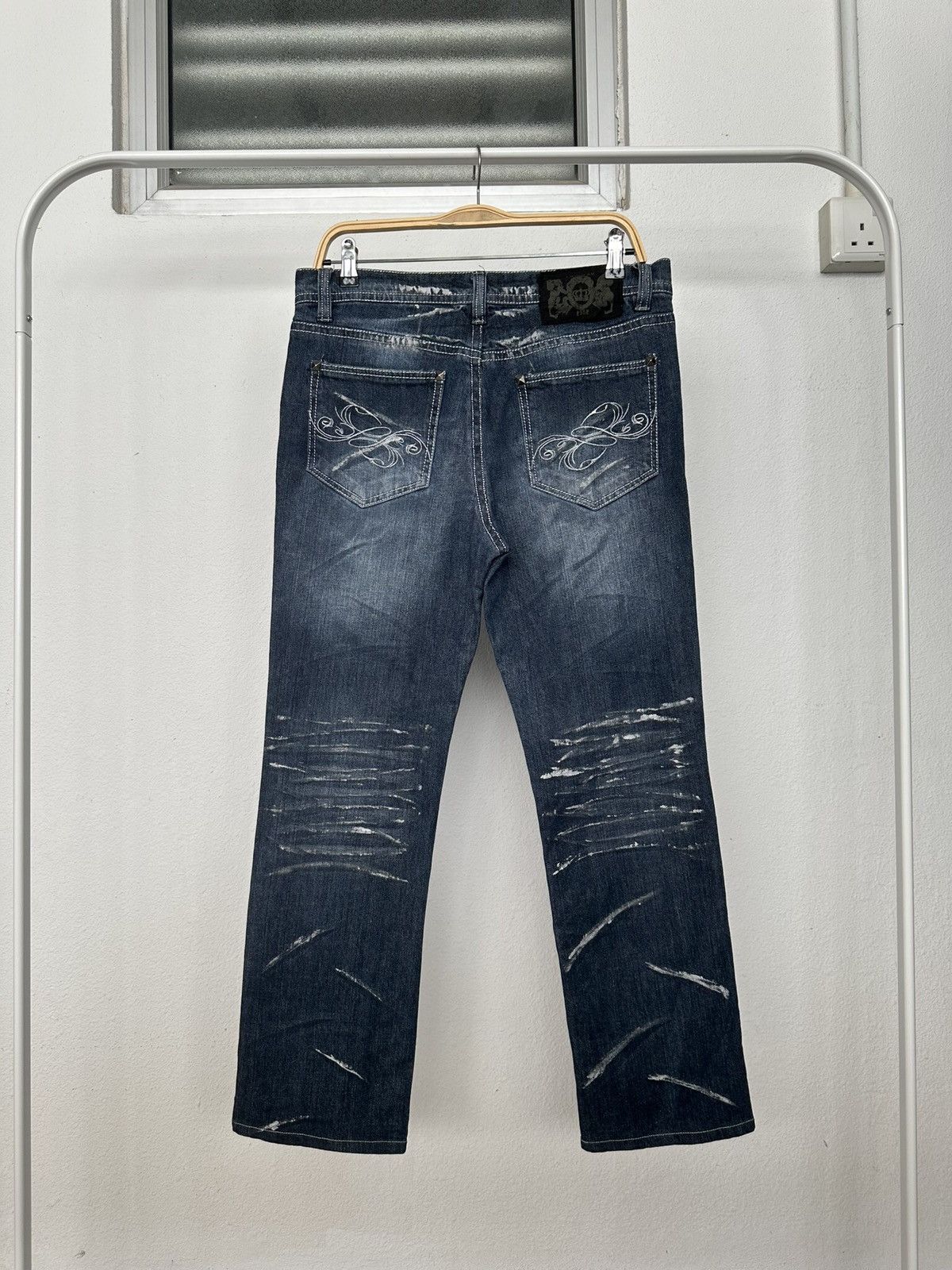 LOWBOX 00's - LOWBOX J-rock studded pocket jeans Size US 33 - 16 Thumbnail