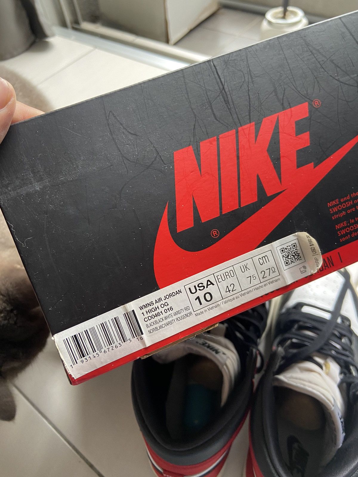 Jordan Brand × NBA × Nike Air Jordan 1 Satin Black Toe Size US 7.5 / EU 40-41 - 10 Thumbnail