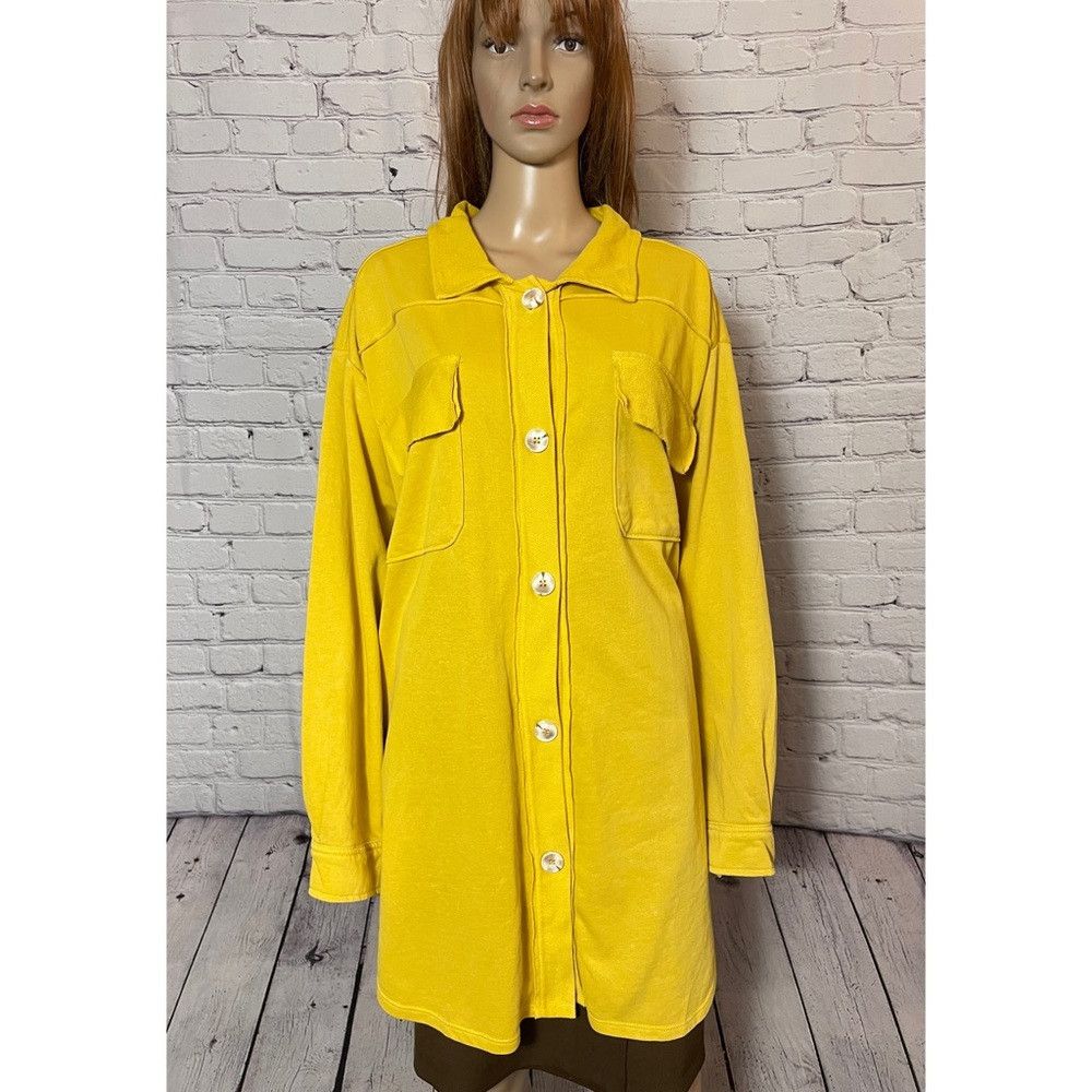 Other New Maurices Golden Aura Cotton Collegiate Shacket Shirt Si Size XXL / US 16-18 / IT 52-54 - 2 Thumbnail