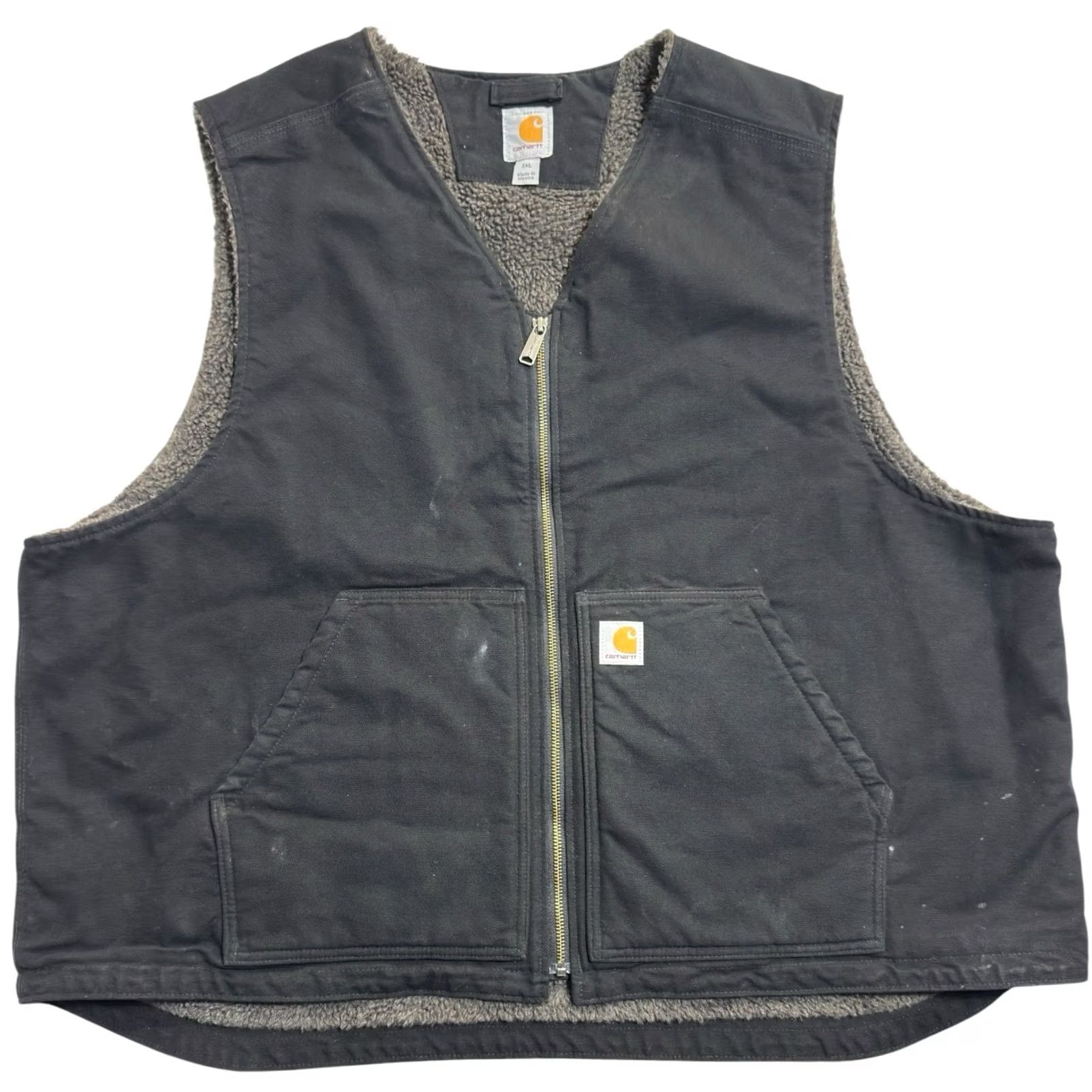 Carhartt Carhartt Vest Mens Size 3XL Black Canvas Sherpa Lined Size US XXL / EU 58 / 5 - 2 Thumbnail