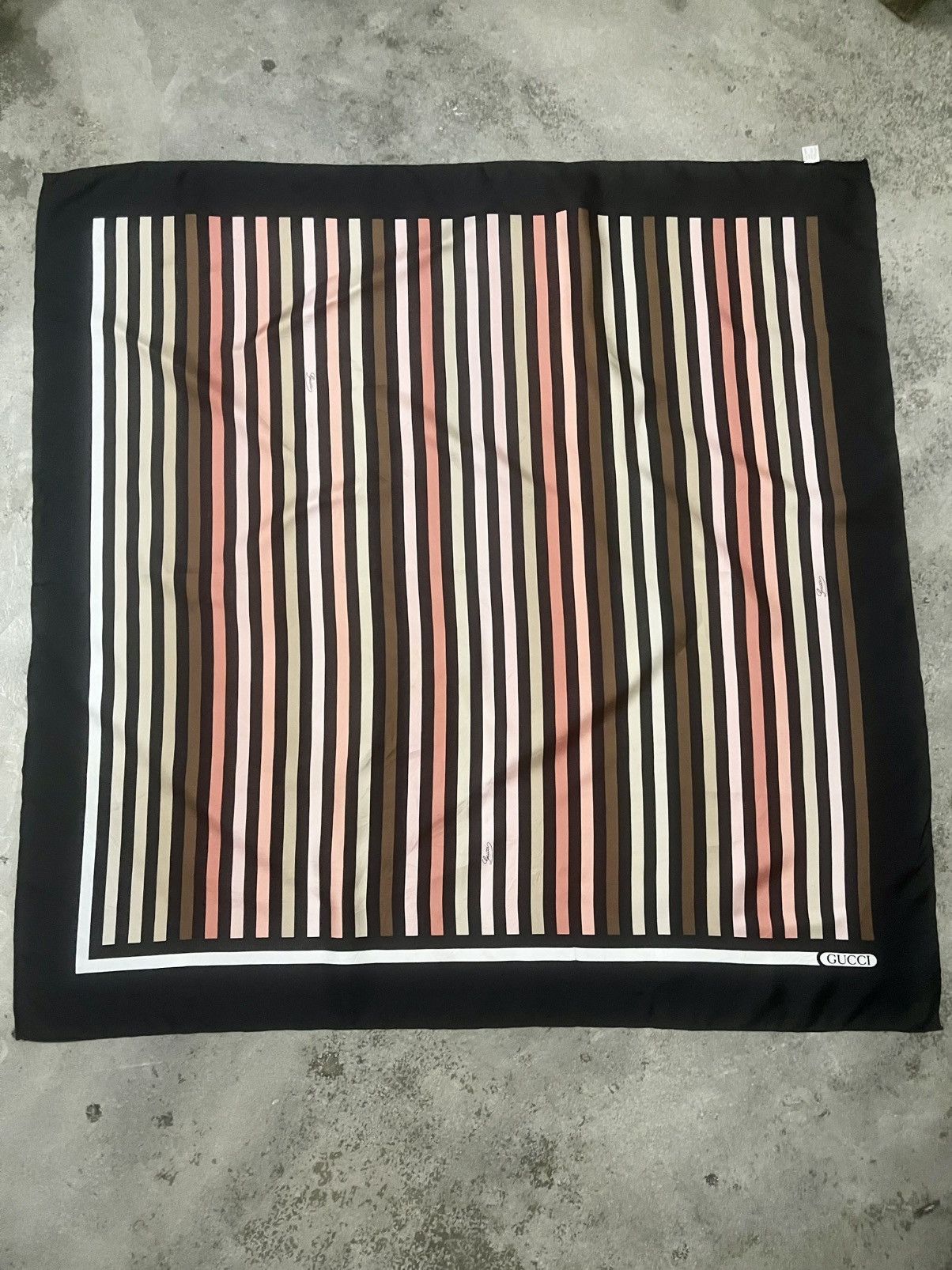 Gucci Gucci Striped Silk Scarf Size ONE SIZE - 1 Thumbnail