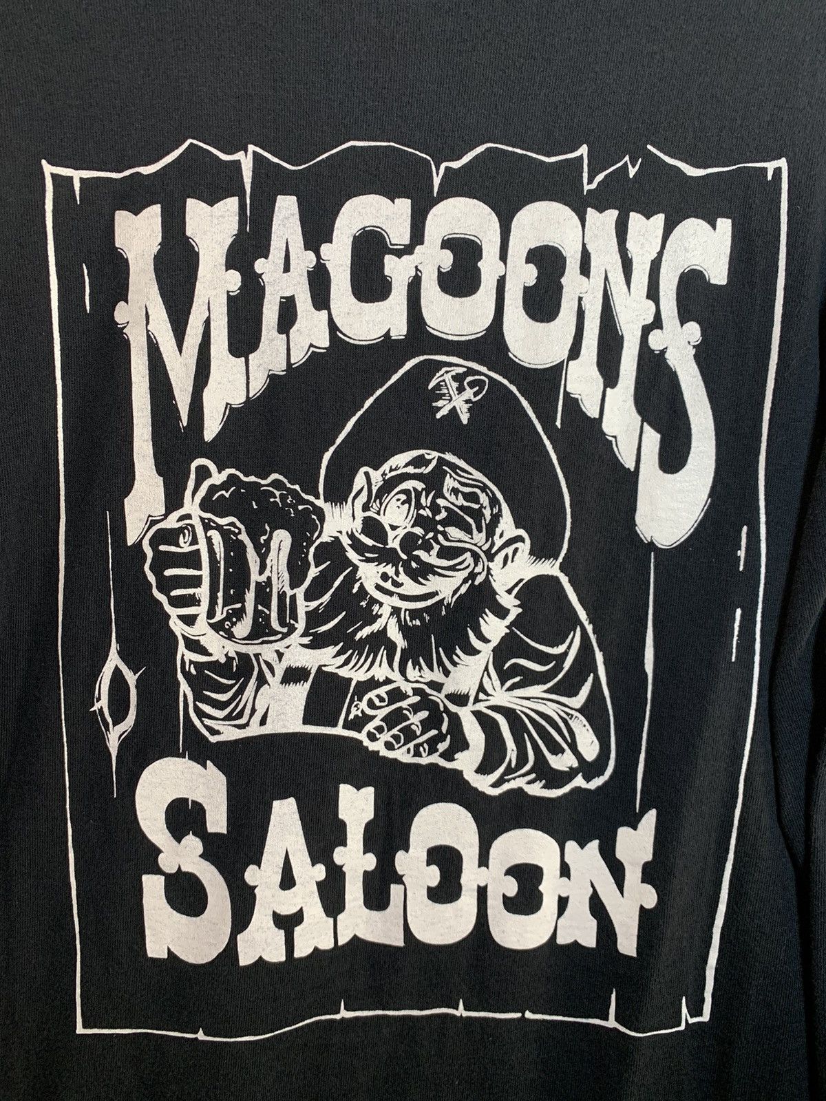Vintage *RARE* Vintage Magoons Saloon Pollock Pines Biker LS Shirt Size US L / EU 52-54 / 3 - 8 Thumbnail